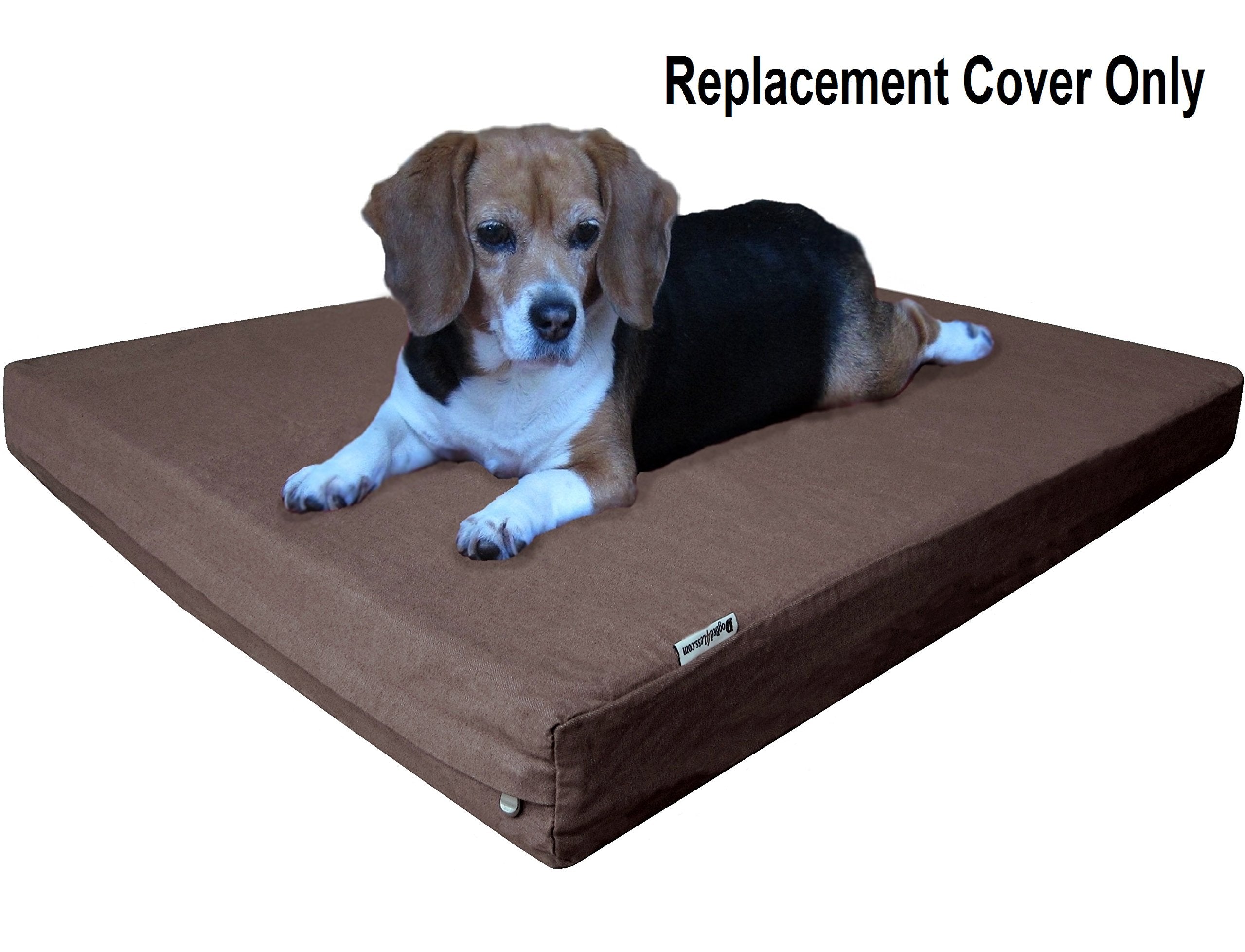 Heavy Duty Chocolate Brown Denim Jean Dog Pet Bed External Cover - Replacement Cover only - 6 Sizes : Small Medium, Large, XL, X