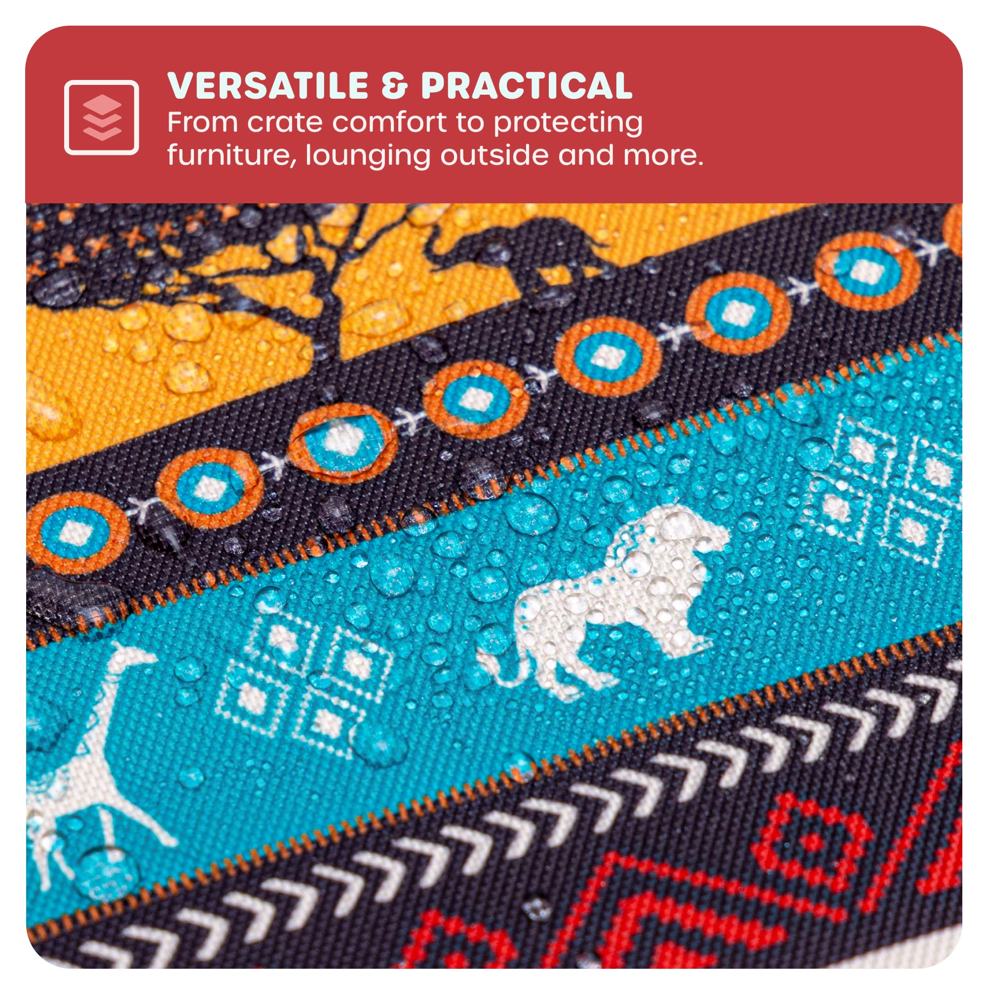 Downtown Pet Supply Dog Crate Pad, 35'' X 22'' - Waterproof, Ripstop Nylon Dog Crate Mat Chew Proof And Machine Washable - Kalah