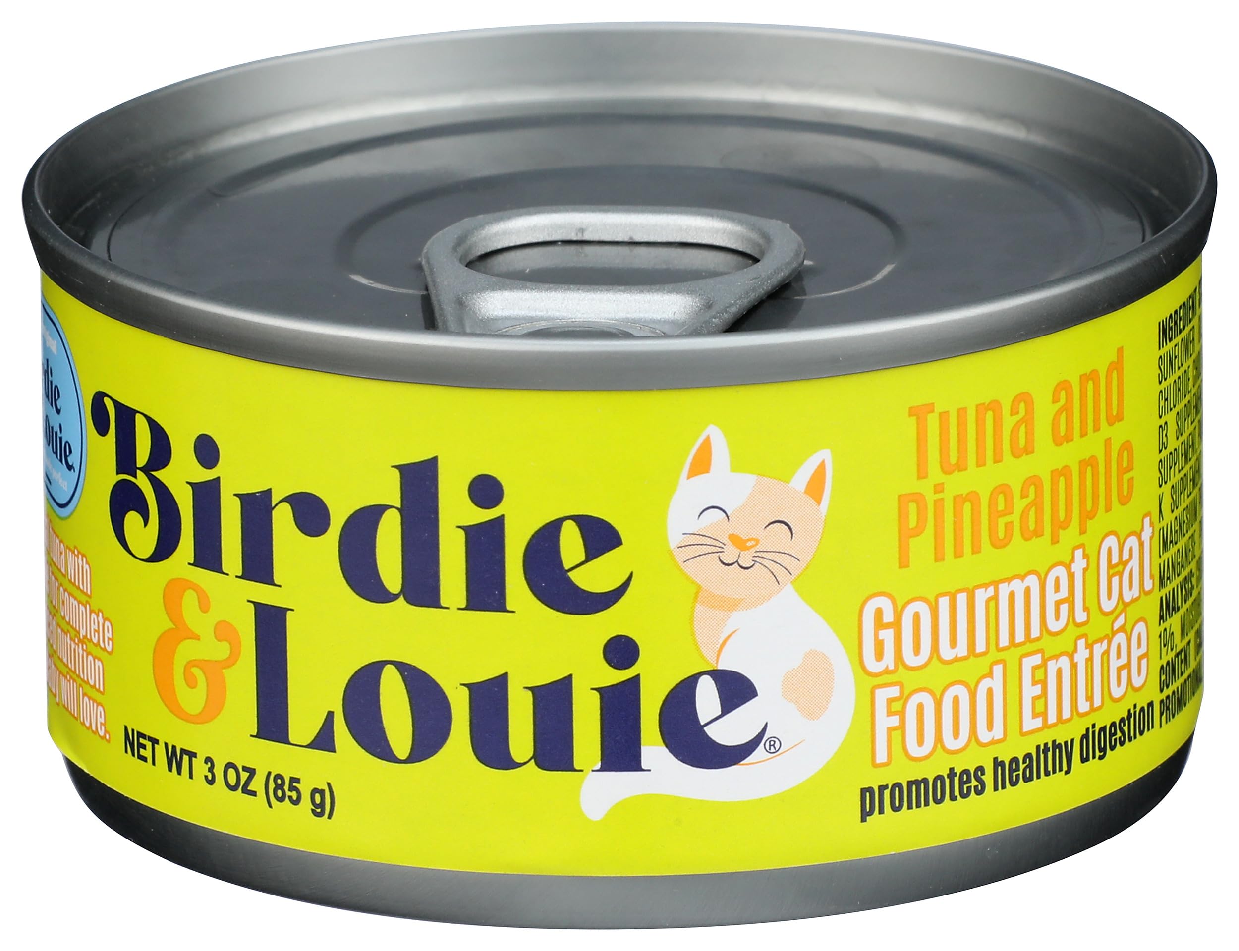 Birdie & Louie, Cat Food Wet Tuna N Pineapple, 3 Ounce