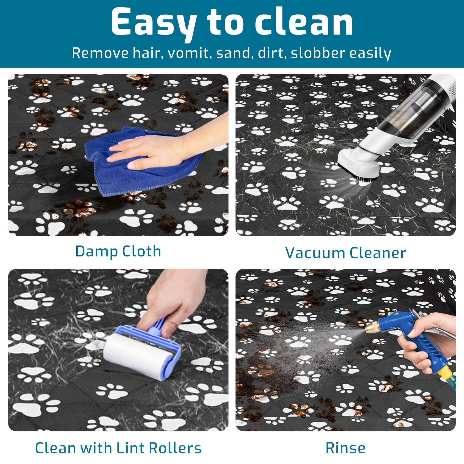 Veckle Cargo Liner, Upgraded Extra Large SUV Cargo Liner for Dogs Waterproof Scratchproof Cargo Cover for SUVs Sedans Vans with