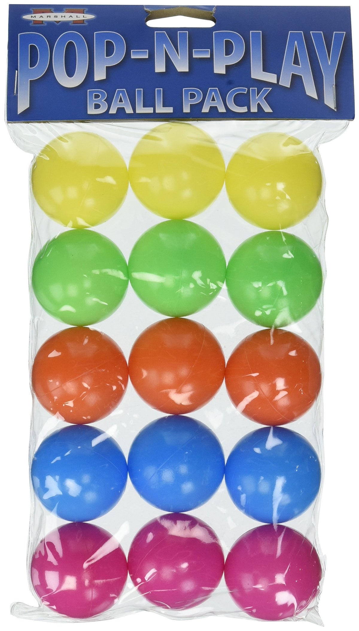 (2 Packages) Marshall Pet Products Pop-N-Play Ball - Each Package Contains 15 Balls