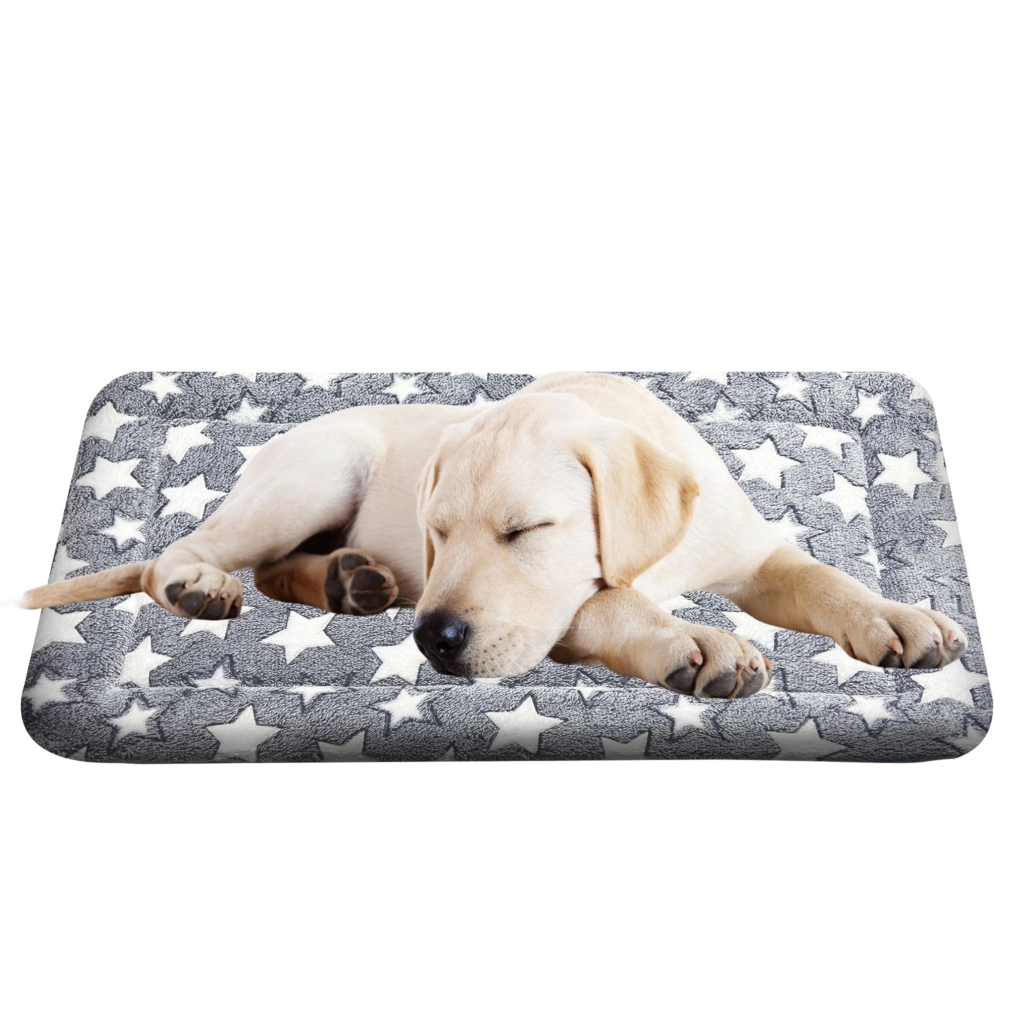 Medium Dog Beds For Travel - Rectangular, Plush Pads With Anti-Slip Bottom, Chew Resistant And Durable, Perfect For Crates Or Ho