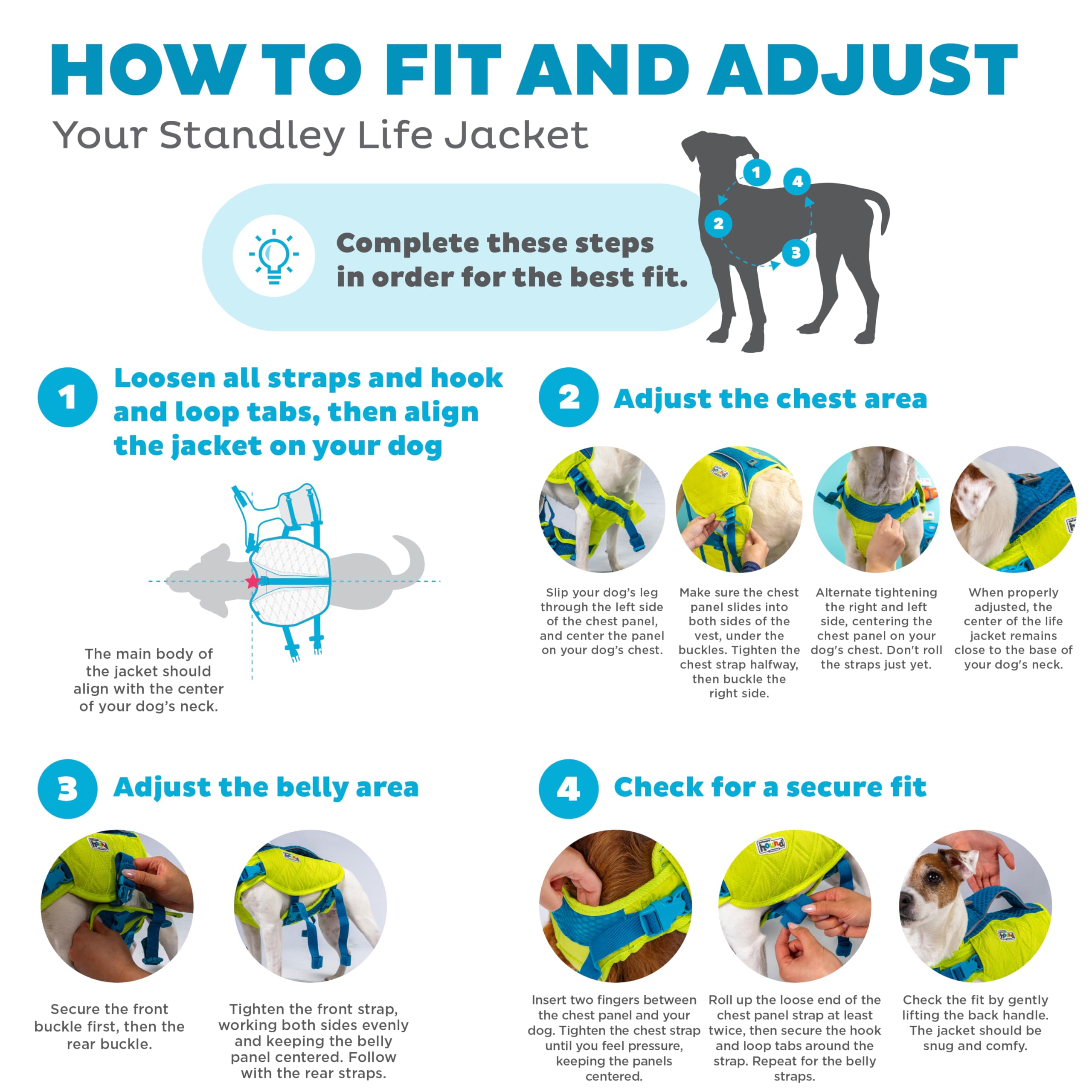 Outward Hound Standley Sport Dog Life Jacket, High-Performance Ripstop Dog Life Vest for Swimming, Boating, and Water Safety, XL