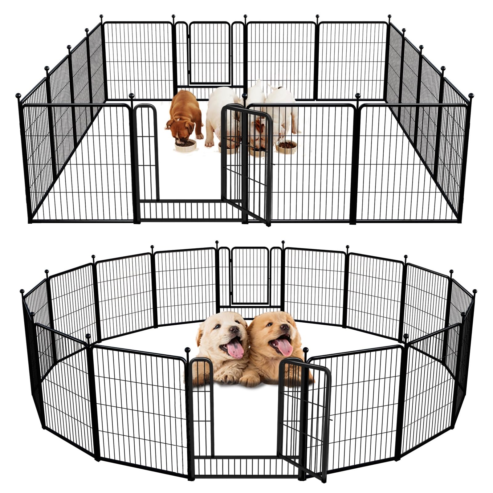 Fxw Rollick Dog Playpen For Yard, Rv Camping, 32 Inch 16 Panels For Small And Medium Dogs│Patented