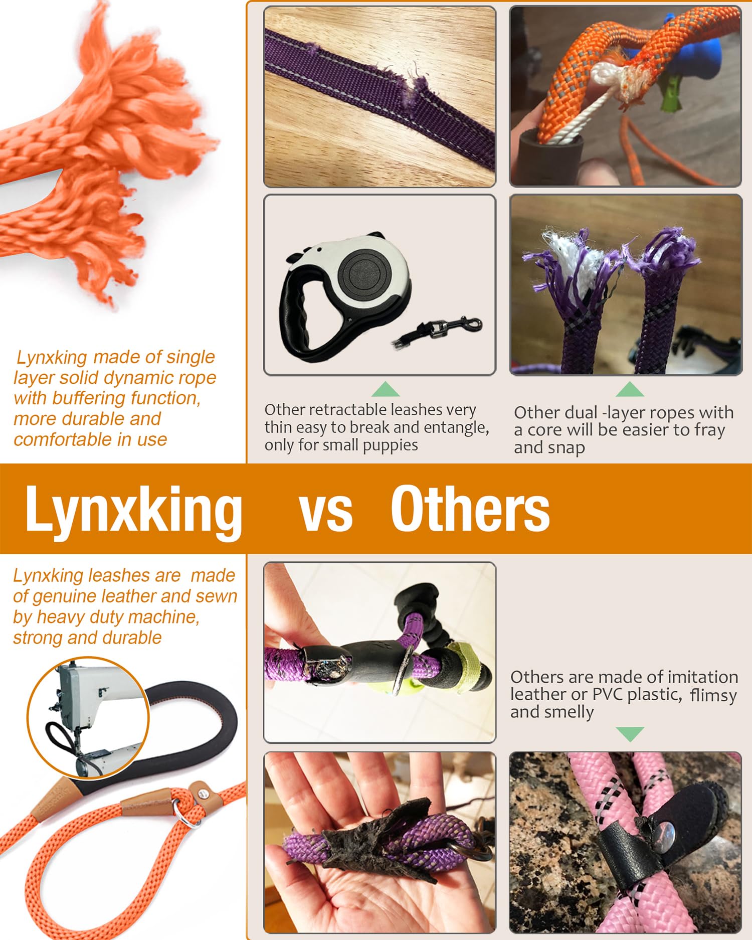 Lynxking Dog Leash Slip Lead Snap Hook Rope Leash Strong Heavy Duty Braided Dog Training Leash No Pull Training Lead Leashes For Medium Large And Small Dogs