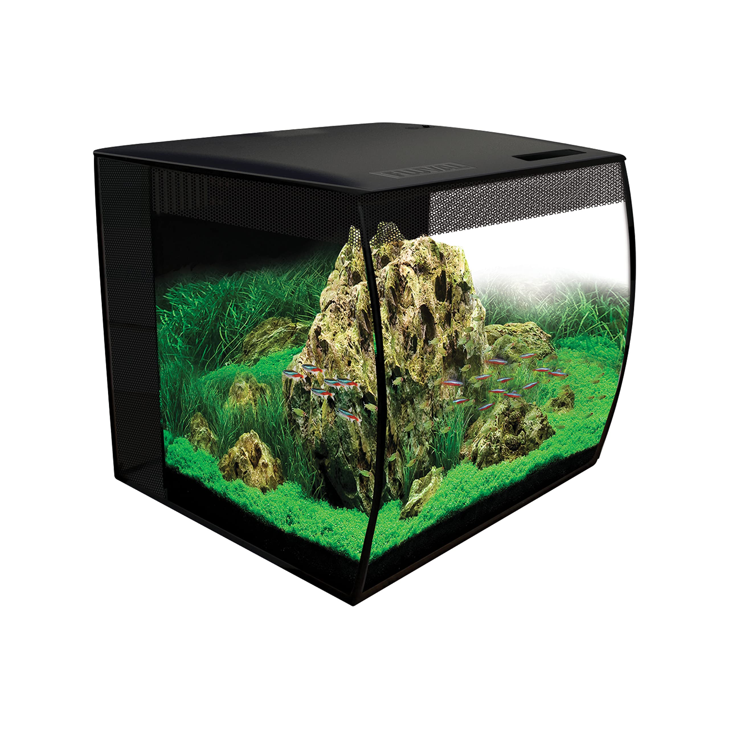 Fluval Flex 15 Aquarium Kit - Fish Tank for Fish & Plants - Comes with LED Lights, Filtration System & More - 16 x 15 x 15 - 57 