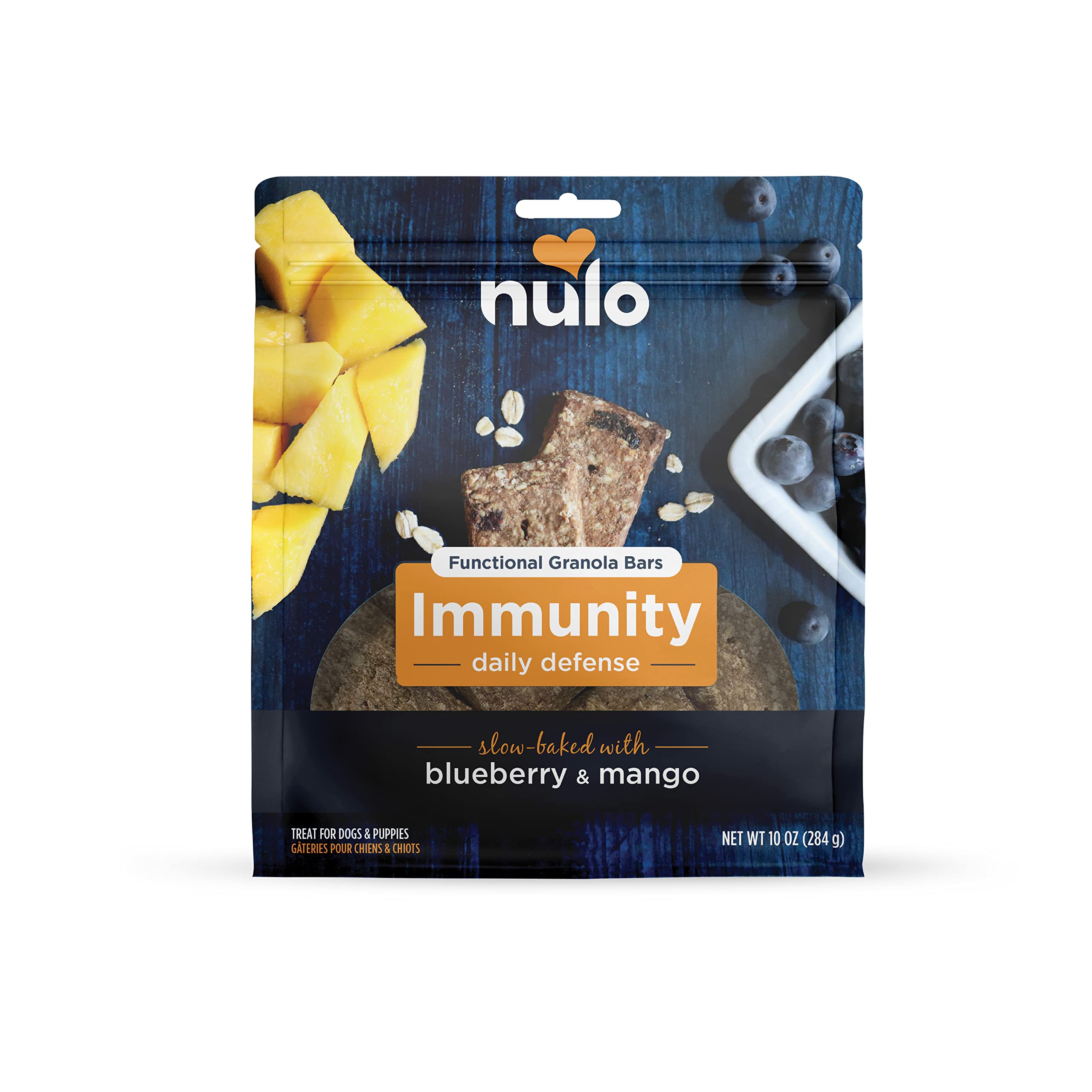 Nulo Functional Granola Bars, Healthy Dog Treats, Oven Baked, Made with Prebiotics and Probiotics, Contains No Added Salt, Sugar