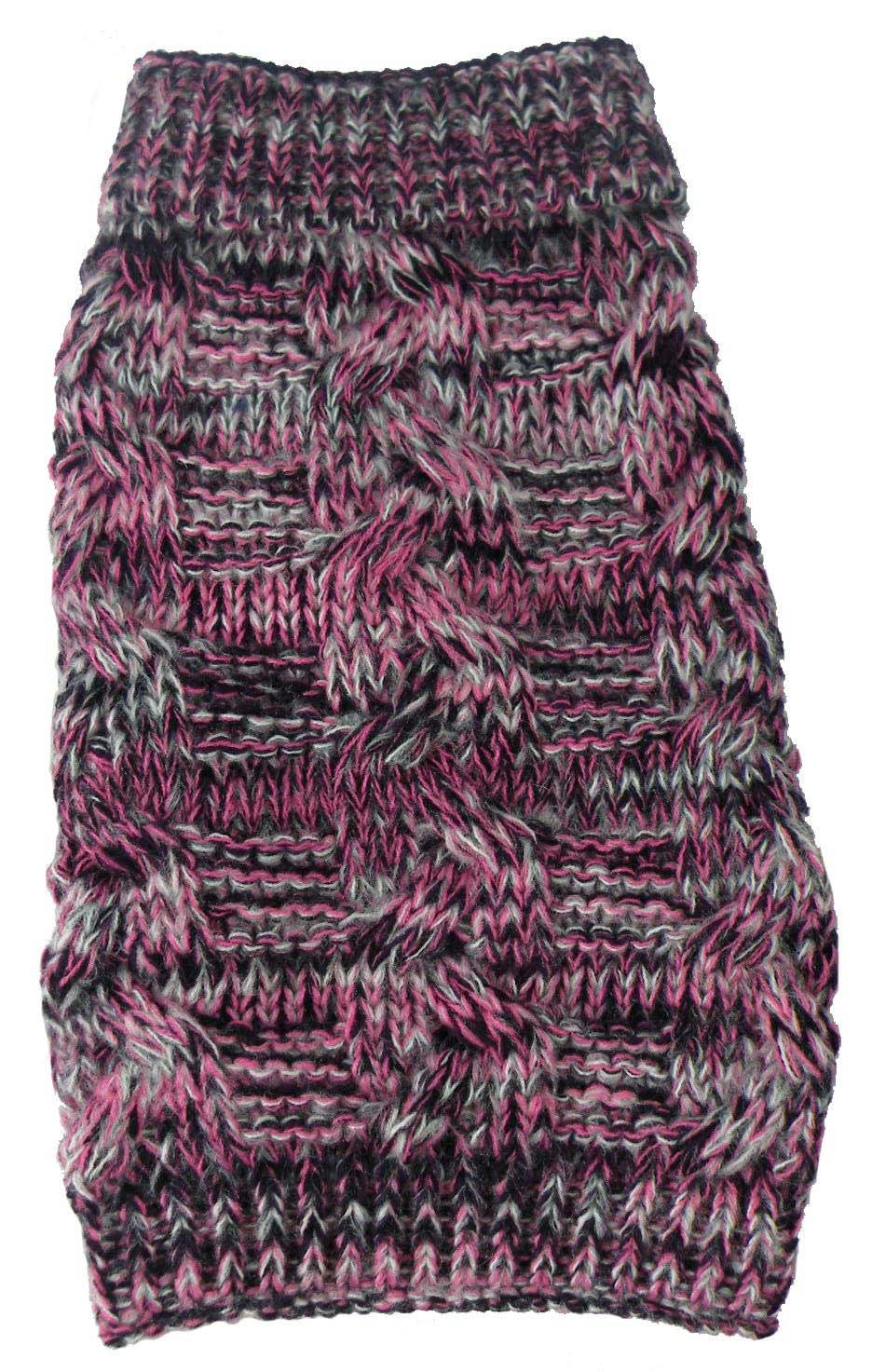 Pet Life  Royal Bark Pet Sweater - Designer Heavy Cable Knitted Dog Sweater with Turtle Neck - Winter Dog Clothes Designed to Ke