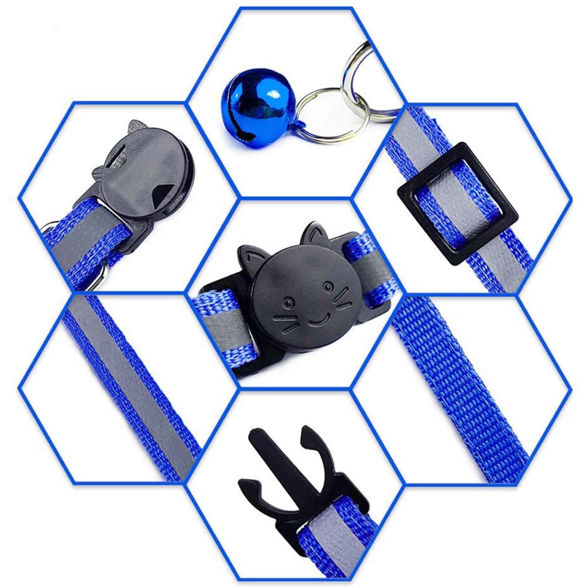 D-Buy Cat Collars, Cat Collars With Bell, Breakaway Cat Collars, Reflective Cat Collars, Nylon Cat Collars With Bell, Collars Fo