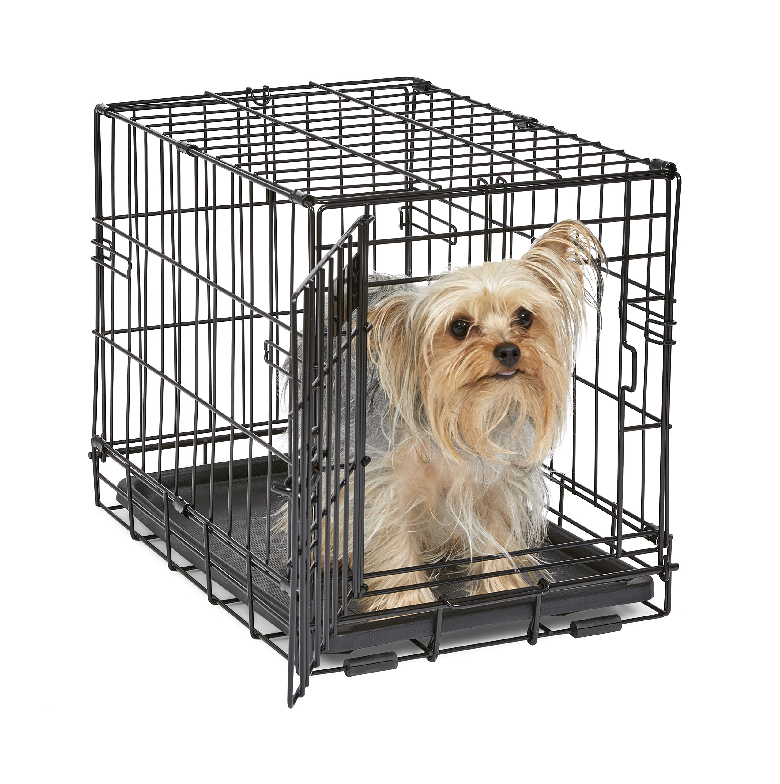 Midwest Homes For Pets Newly Enhanced Single Door Icrate Dog Crate, Includes Leak-Proof Pan, Floor Protecting Feet , Divider Pan
