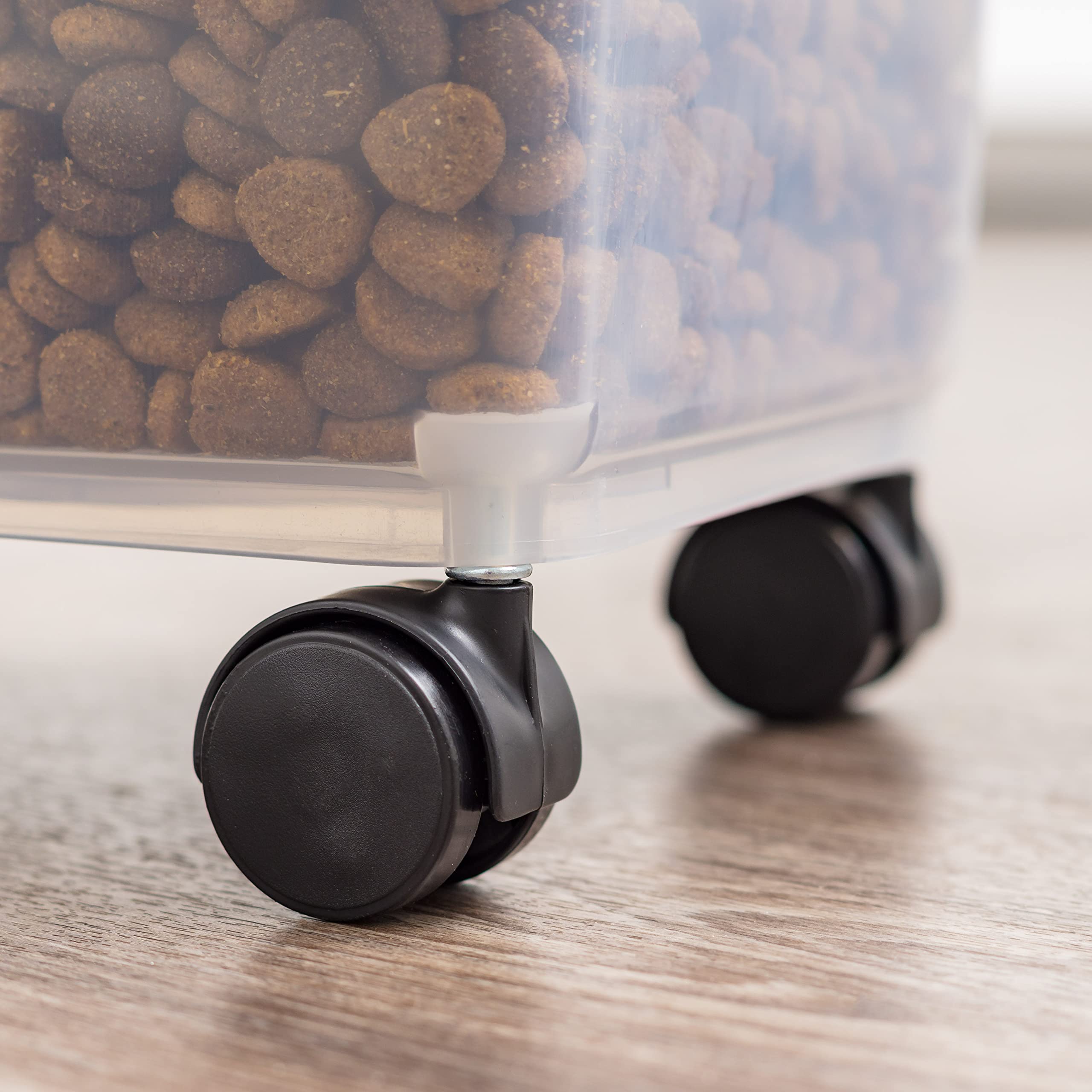 IRIS USA Dog Food Storage Container, 30 lbs & 11 lbs Combo, Cat Food Storage Container, Dog Treat Container, Airtight, Stackable