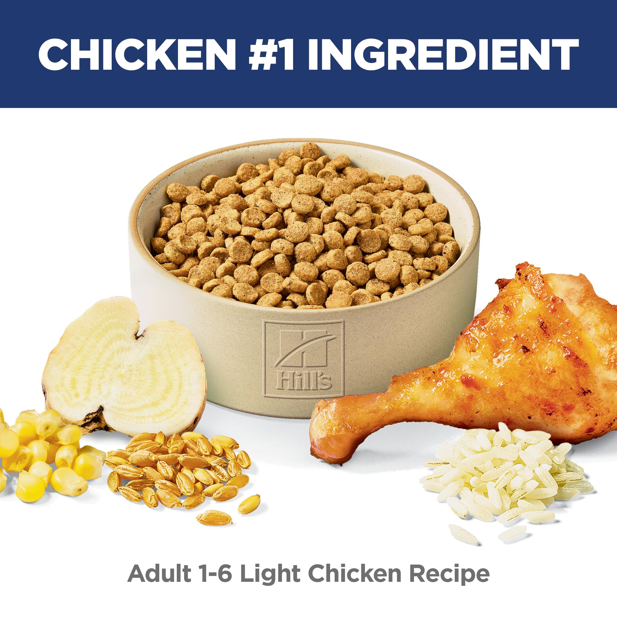 Hills Science Diet Light, Adult 1-6, Weight Management Support, Dry Cat Food, Chicken Recipe, 4 lb Bag