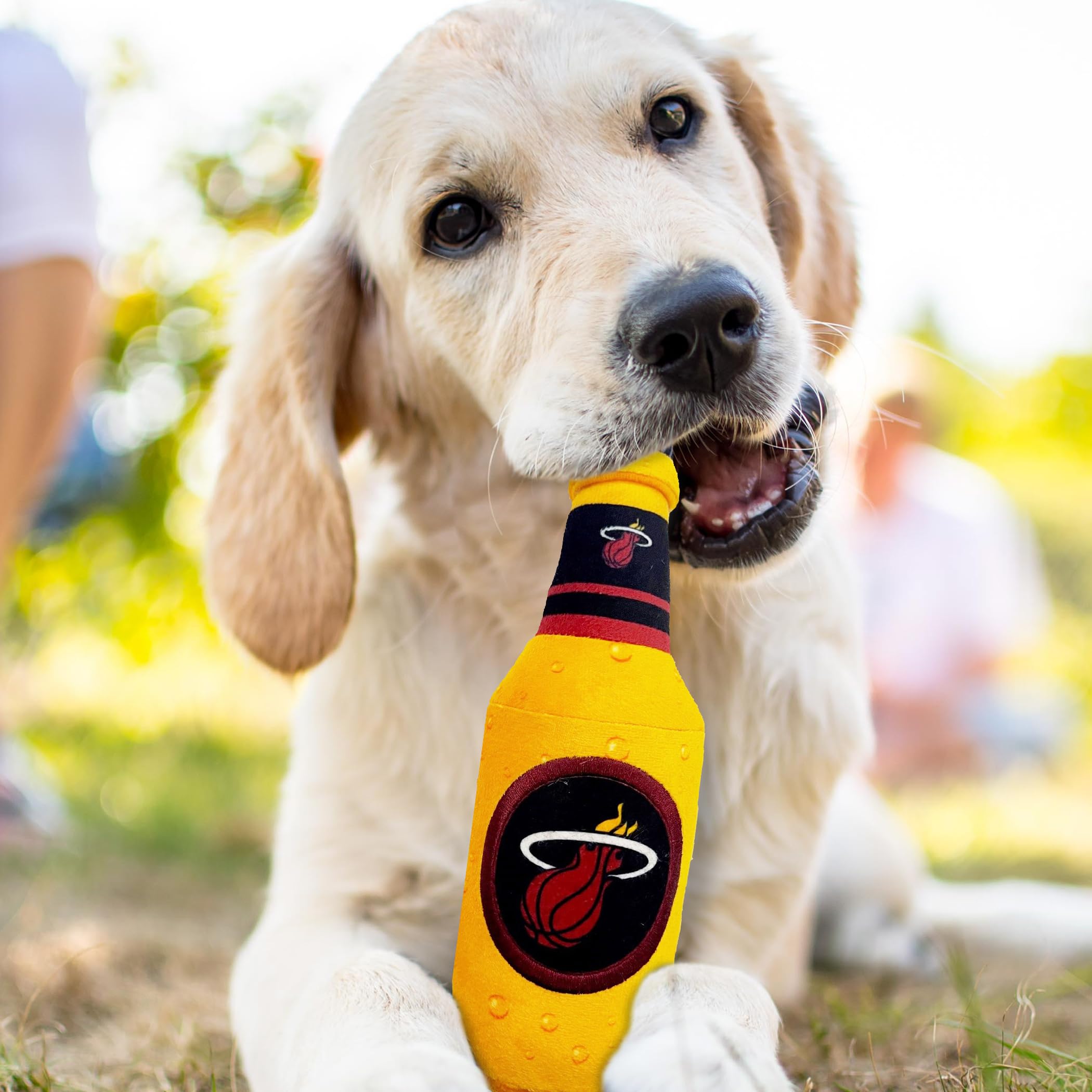 Pets First Nba Miami Heat Beer Bottle Plush Dog & Cat Squeak Toy - Cutest Stadium Soda Bottle Snack Plush Toy For Dogs & Cats Wi