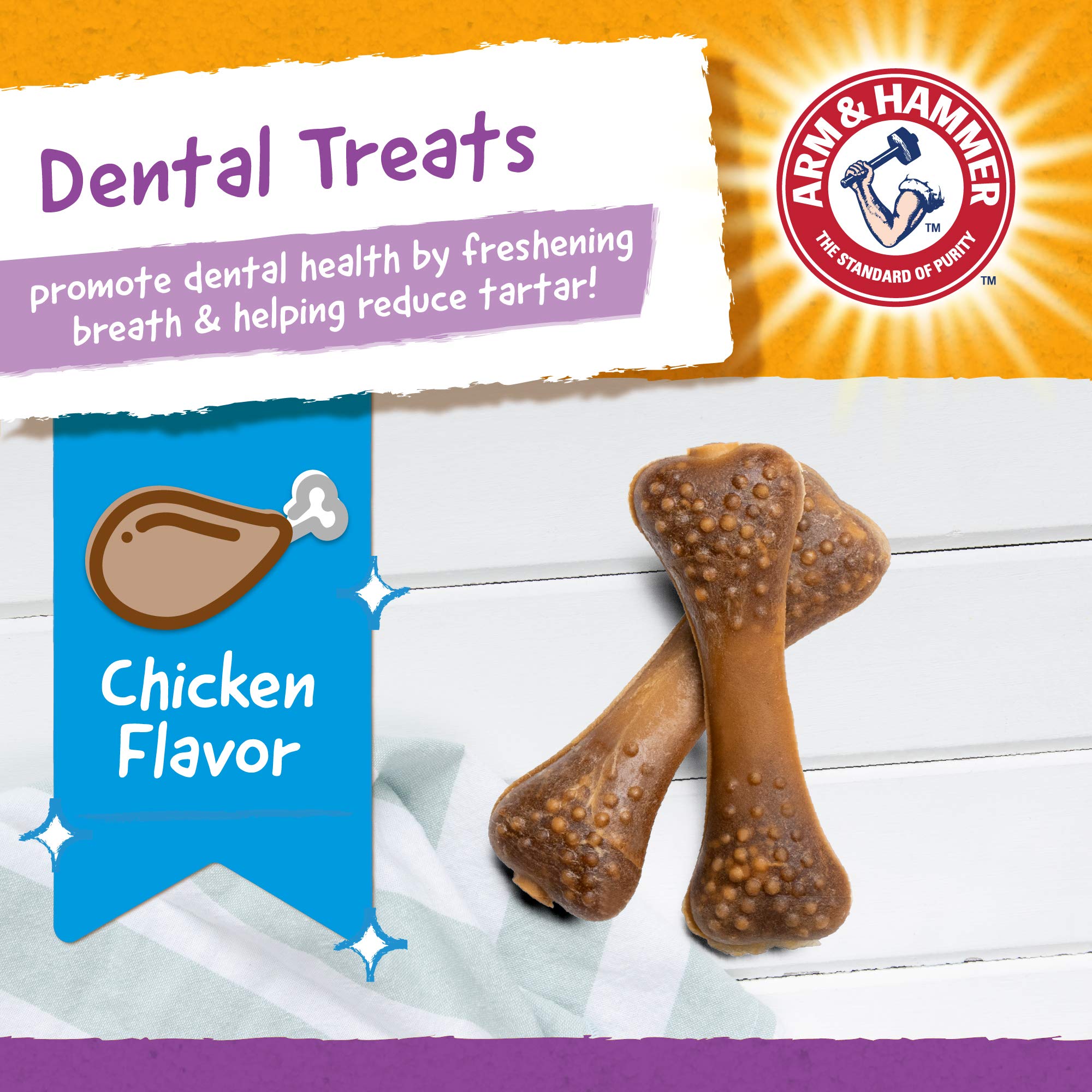 Arm & Hammer For Pets Nubbies Dental Treats for Dogs | Dental Chews Fight Bad Breath, Plaque & Tartar without Brushing | Baking