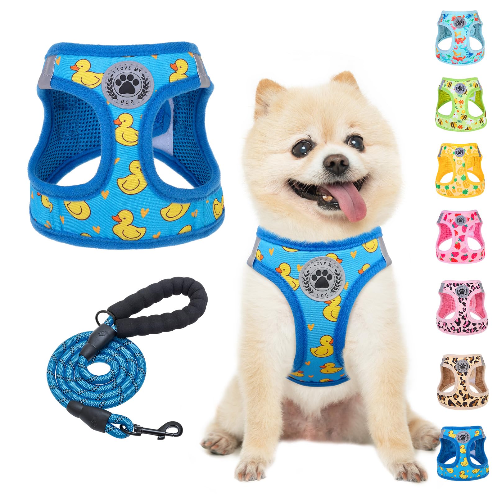 Beautyzoo Step In Dog Harness And Leash Set,Reflective Dog Harness No Pull No Choke Puppy Harness For Small Medium Large Dogs Ca
