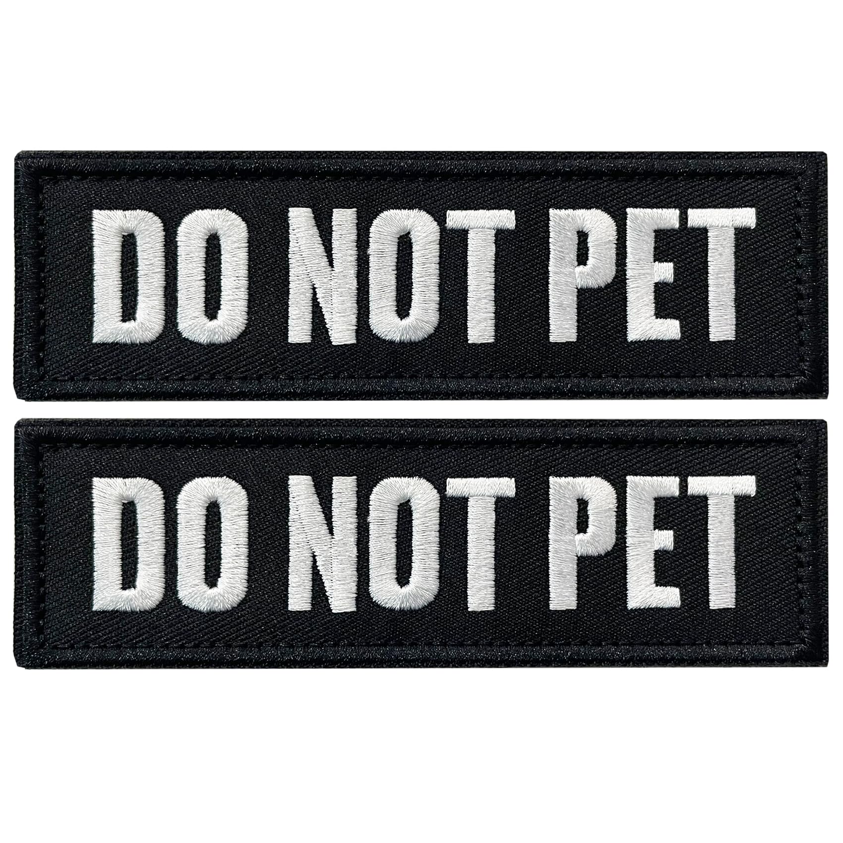 TACVEL 2 Pieces Do Not Pet Dog Patches with Hook Backing for Service Animal Vests, Harnesses