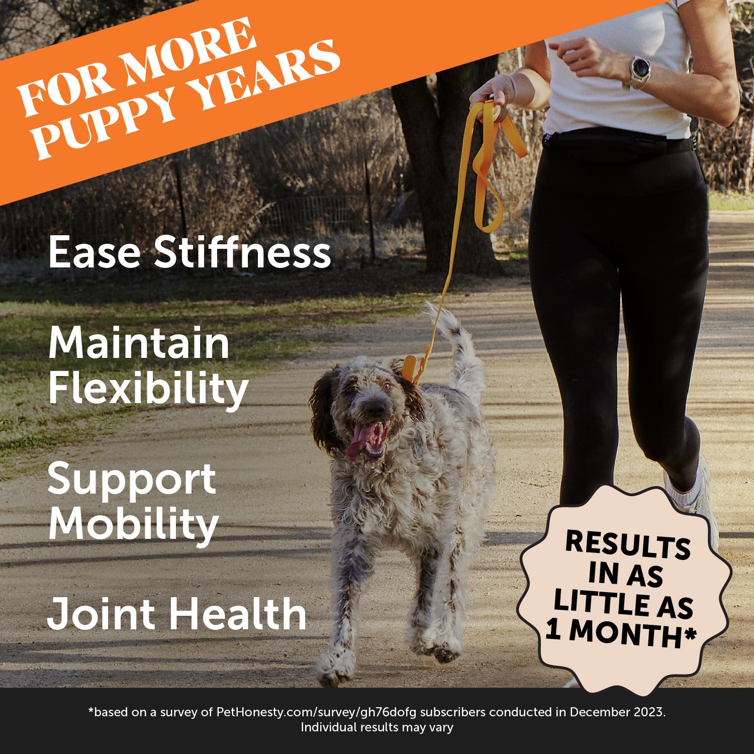 Pet Honesty Hip & Joint Health - Glucosamine for Dogs Soft Chews, Joint Supplement for Dogs with Glucosamine Chondroitin, MSM, T