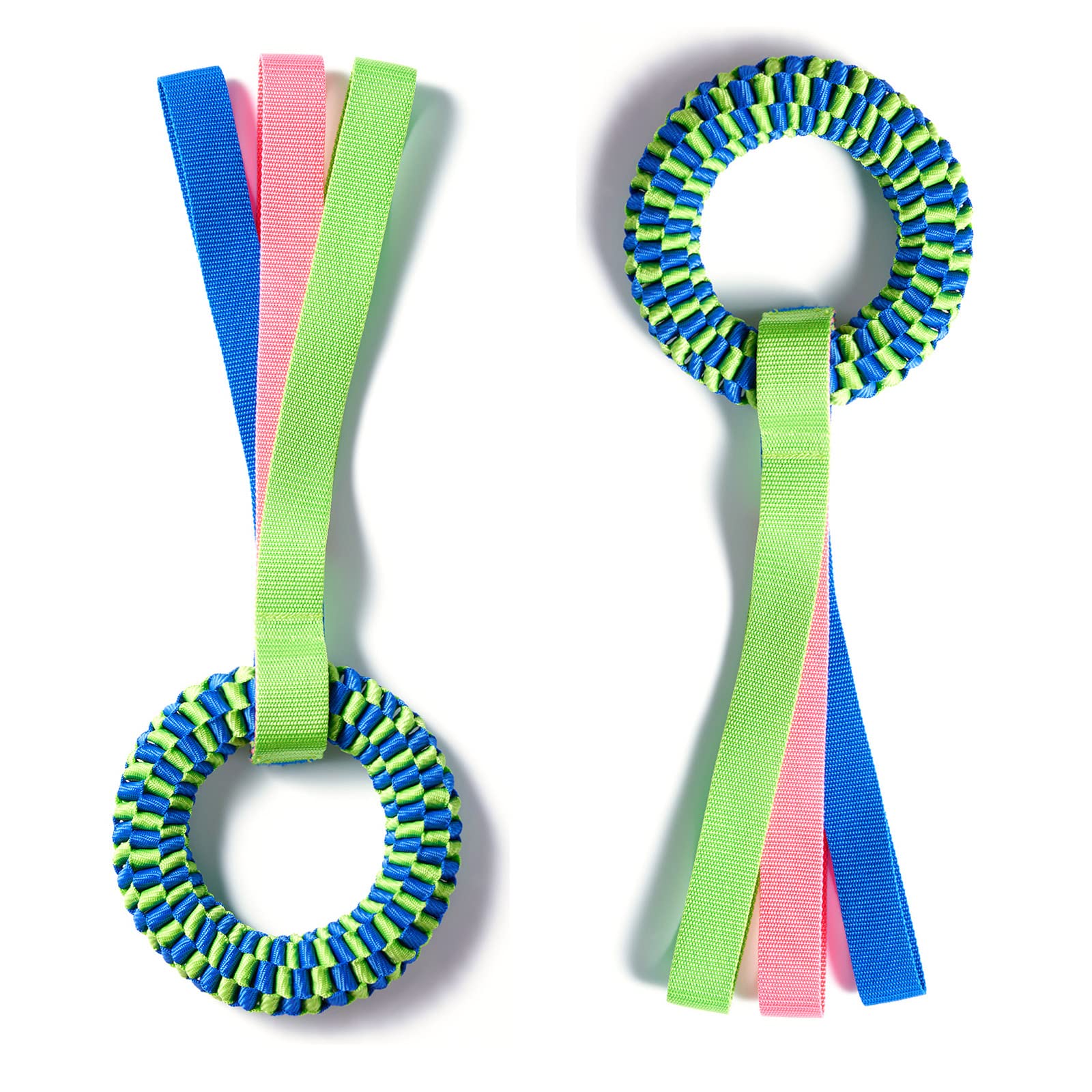 2 Pack Aggressive Chewer Dog Toys - Tug Of War & Teeth Cleaning - Medium & Large Dogs