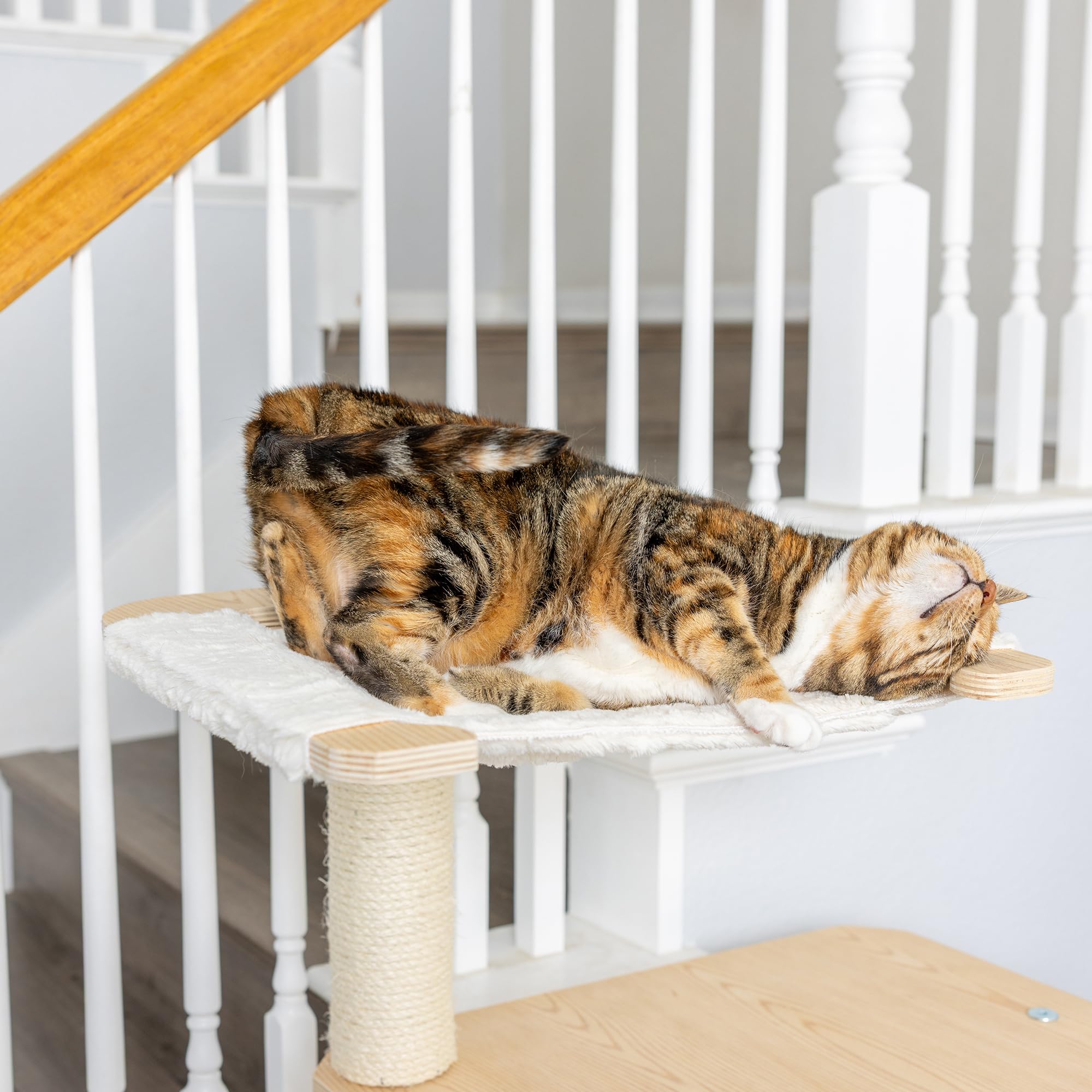 Armarkat Premium Scots Pine 54-Inch Cat Tree with Three Levels, Perch, Condo