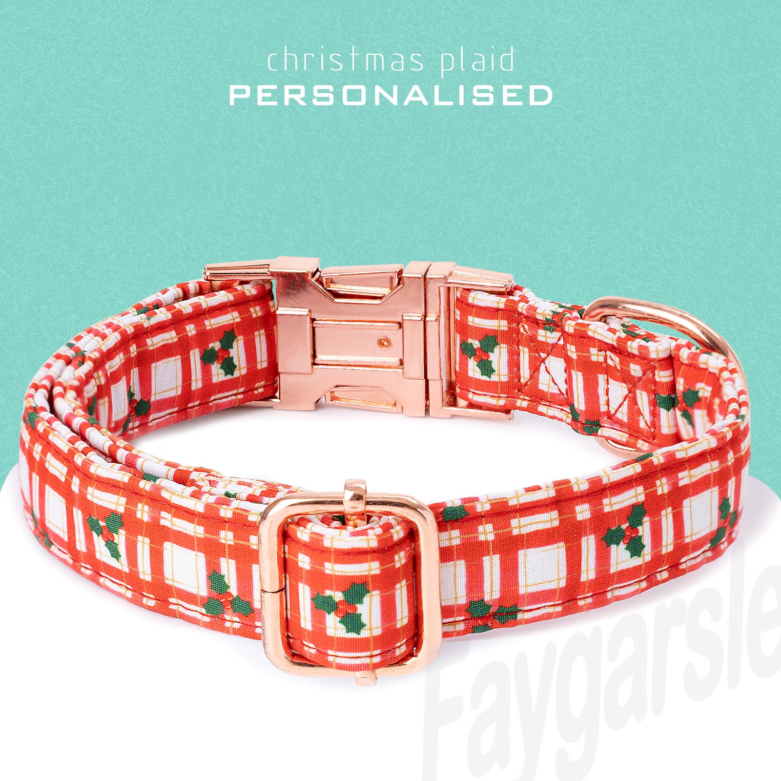 Faygarsle Christmas Red Plaid Pattern Dog Collar For Small Medium Large Dogs Cute Puppy Collars For Female Dogs For Summer Sprin