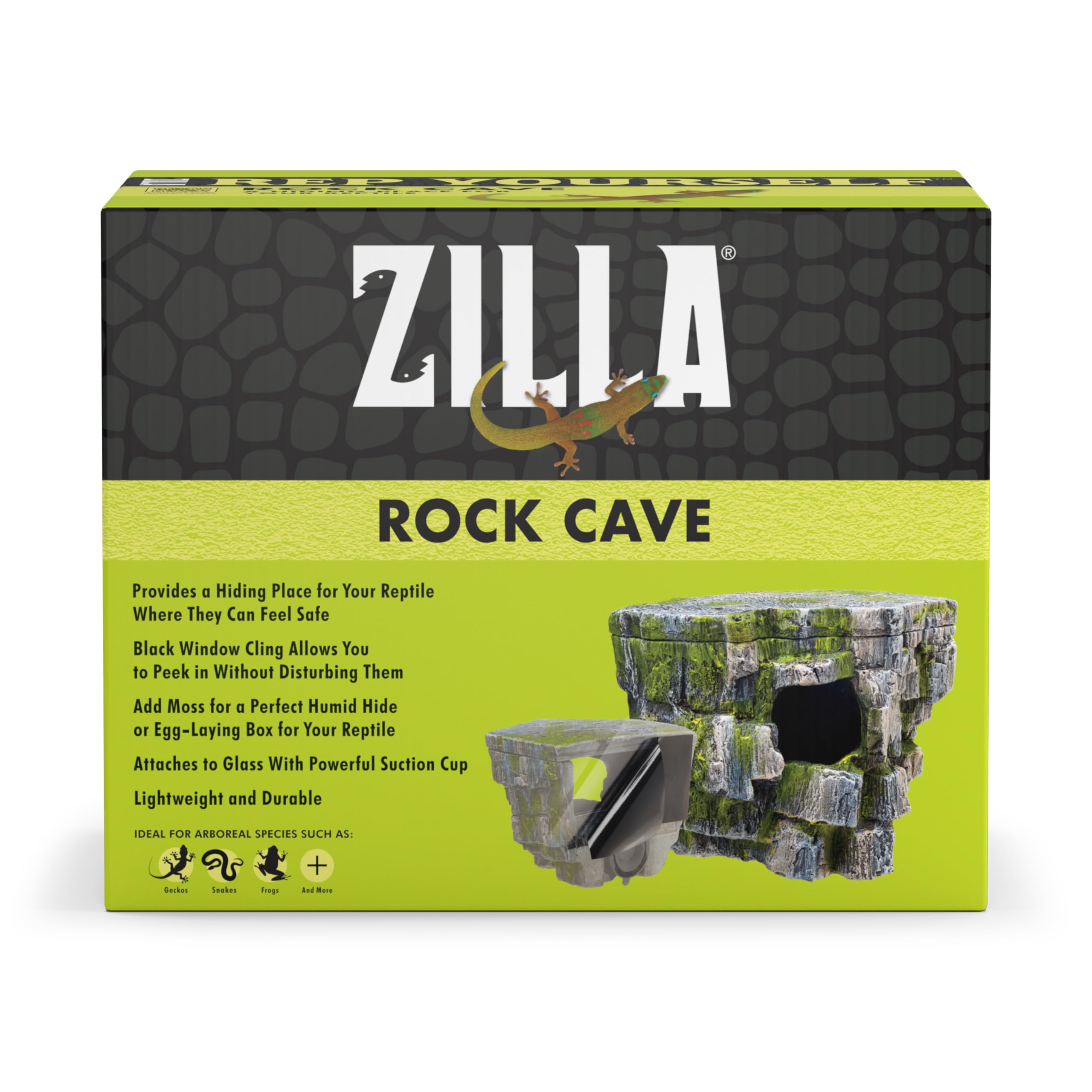 Zilla Vertical Décor Rock Cave 8.75 X 5.875 X 7.25',Grey
