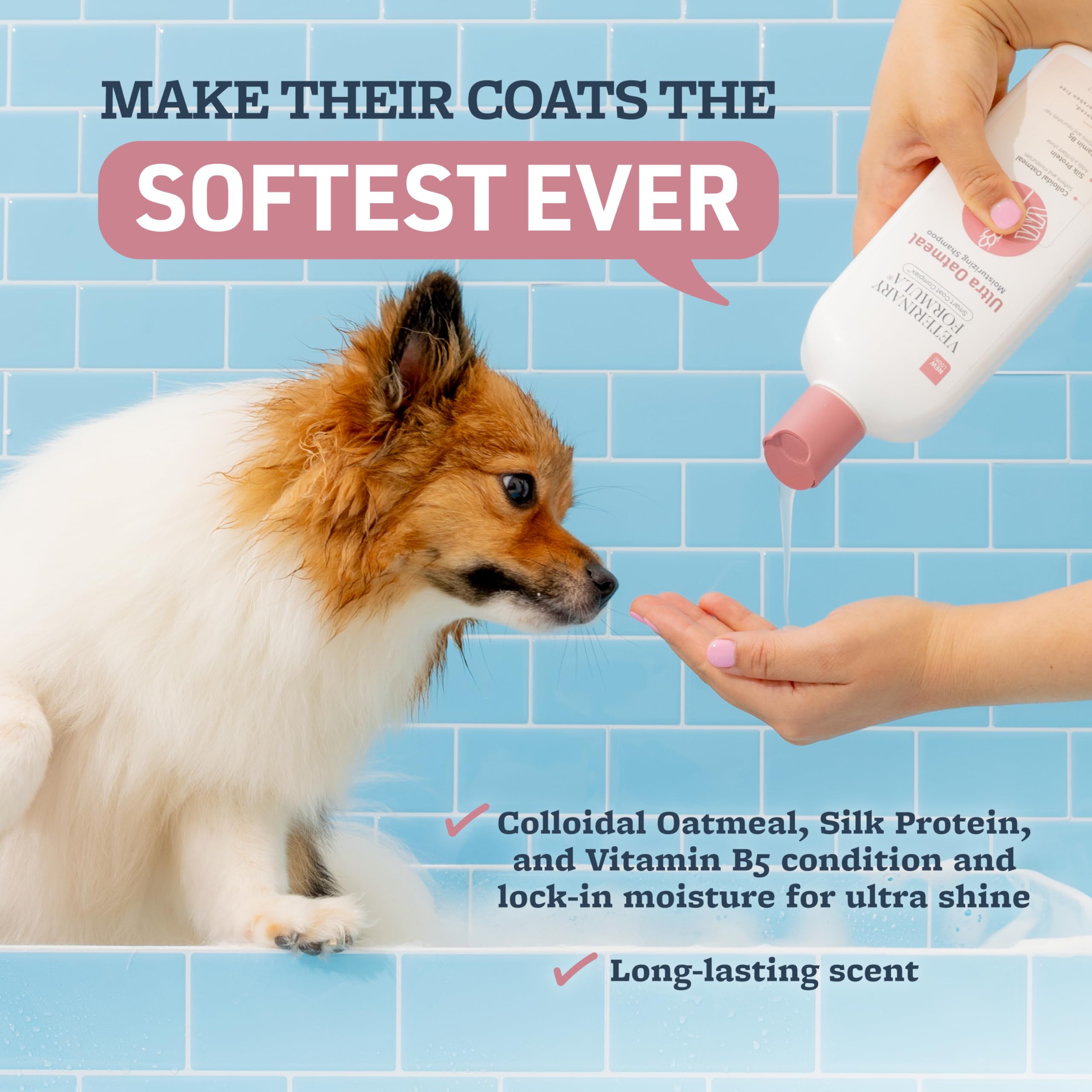 Veterinary Formula Smart Coat Complex Ultra Oatmeal Moisturizing Shampoo For Dogs, 17 Fl Oz – Moisture-Rich, Nourishing Shampoo – Leaves Coat Clean, Soft, Silky, Shiny – Long-Lasting Fragrance