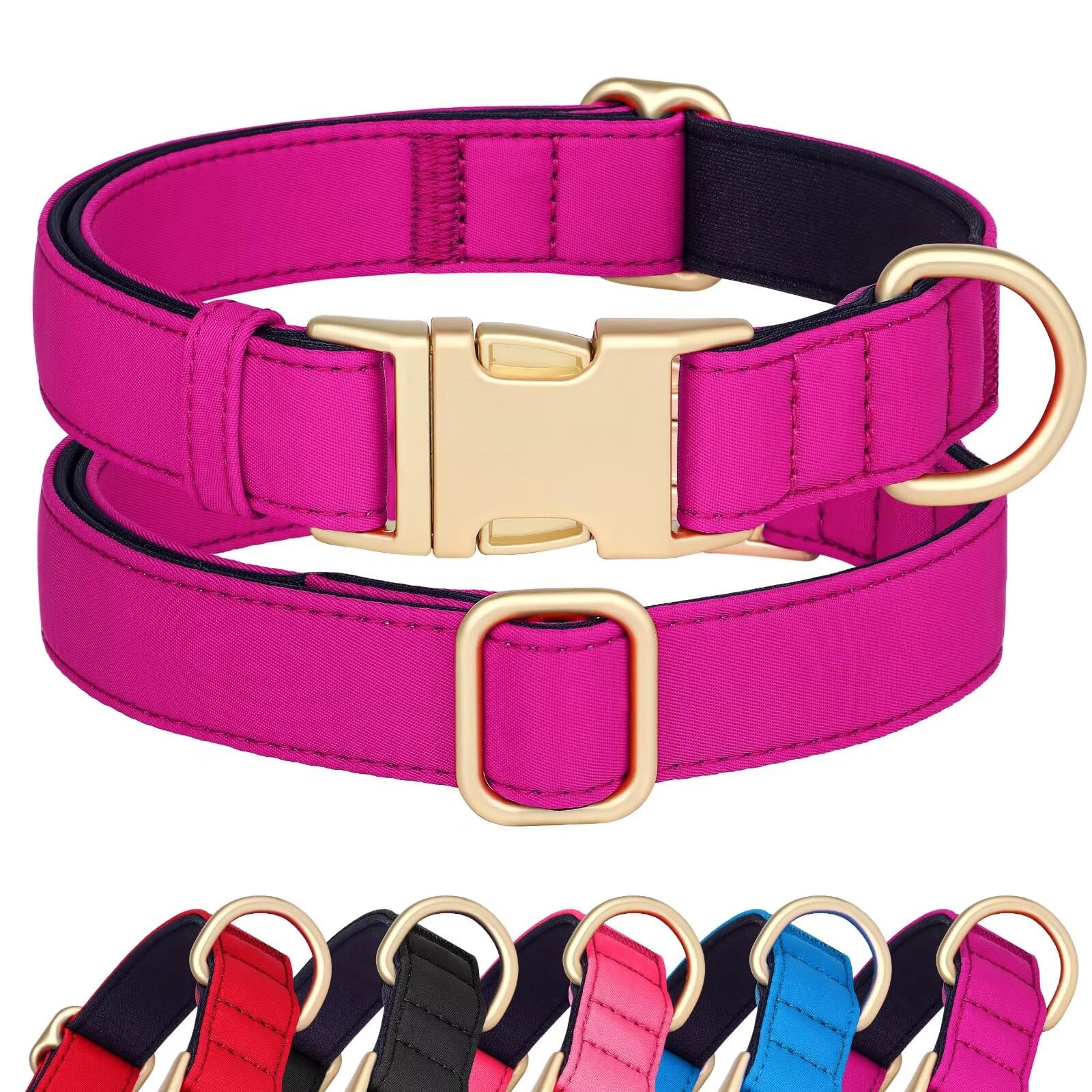 Didog Soft Padded Dog Collar For Large Dogs, Waterproof And Durable Pet Collar With Quick Release Buckle, Light And Breathable F