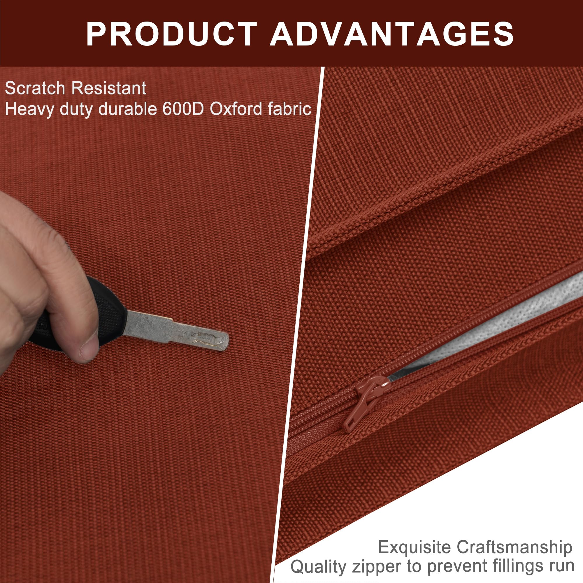 Venessco Dog Bed Covers Replacement Washable, Waterproof Dog Bed Cover With Zipper, 44Lx32Wx3H Inch Durable Oxford Pet Bed Cover