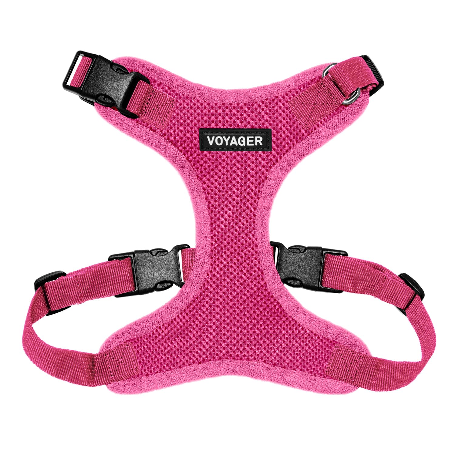 Voyager Step-in Lock Pet Harness - All Weather Mesh, Adjustable Step in Harness for Cats and Dogs by Best Pet Supplies - Fuchsia