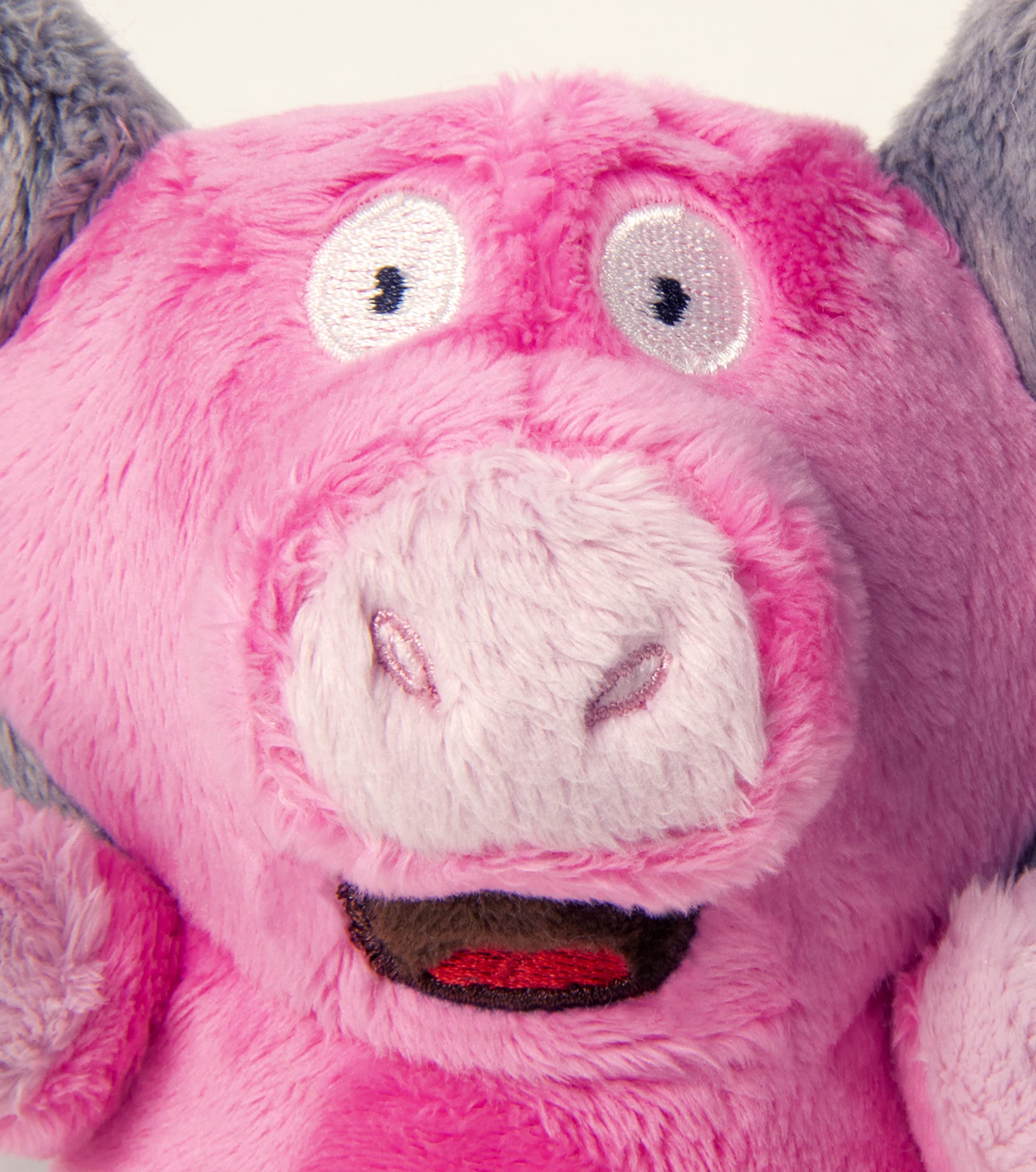 goDog Flips Pig-Elephant Plush Dog Toy - Silent Squeak, Chew Guard Technology, Small, Pink, Model 58535