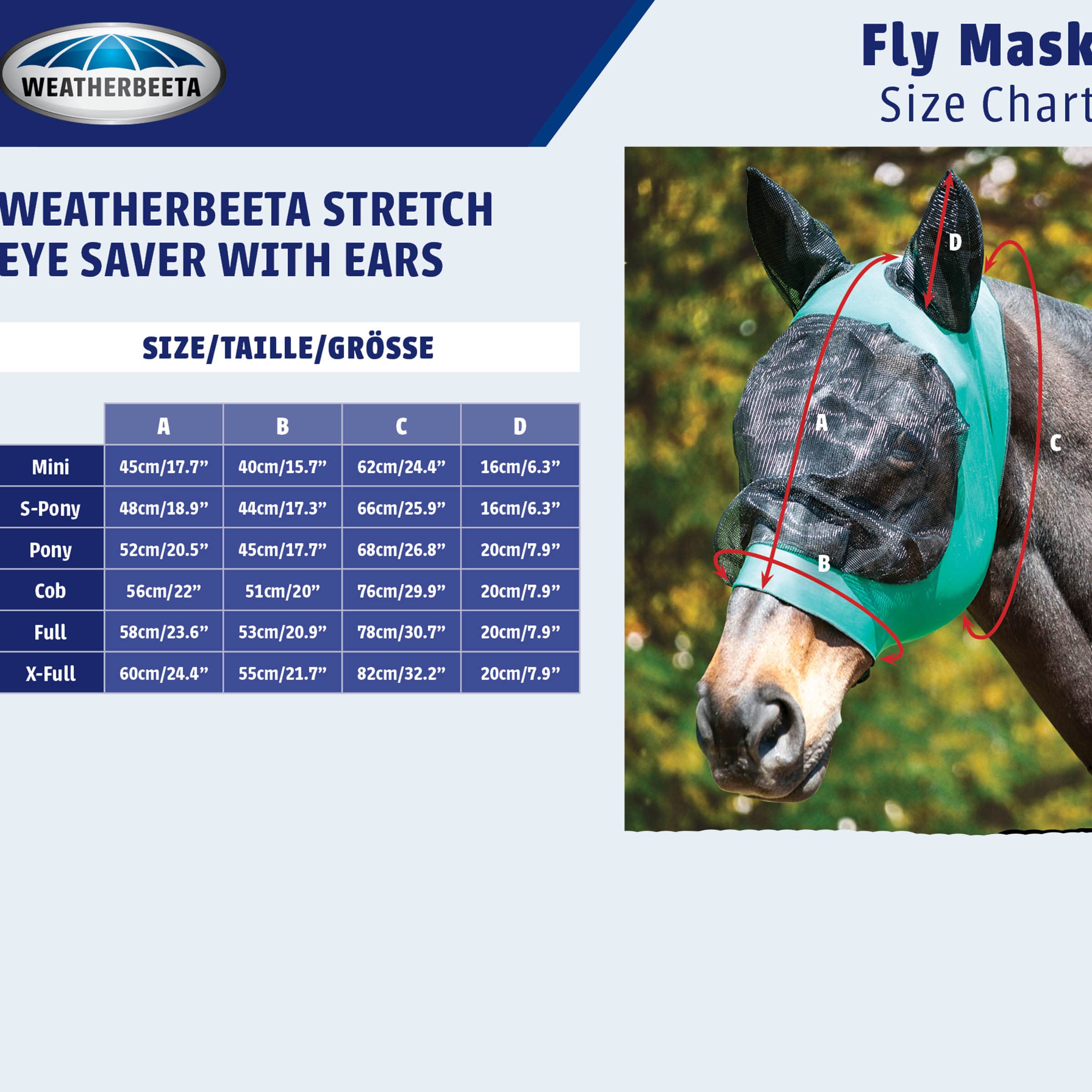 WeatherBeeta Stretch Eye Saver with Ears, Purple/Black, Pony