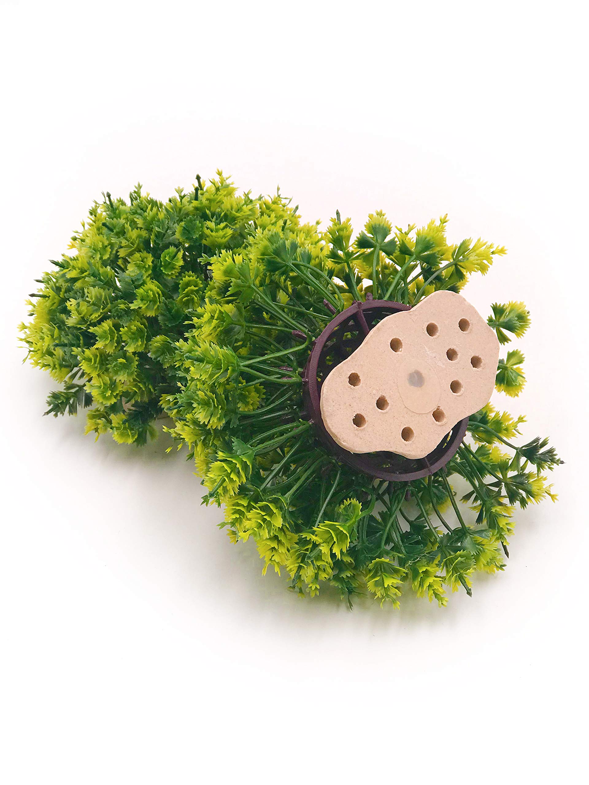 BEGONDIS 2Pcs Aquarium Decorations Fish Tank Artificial Green Water Plants Made of Soft Plastic