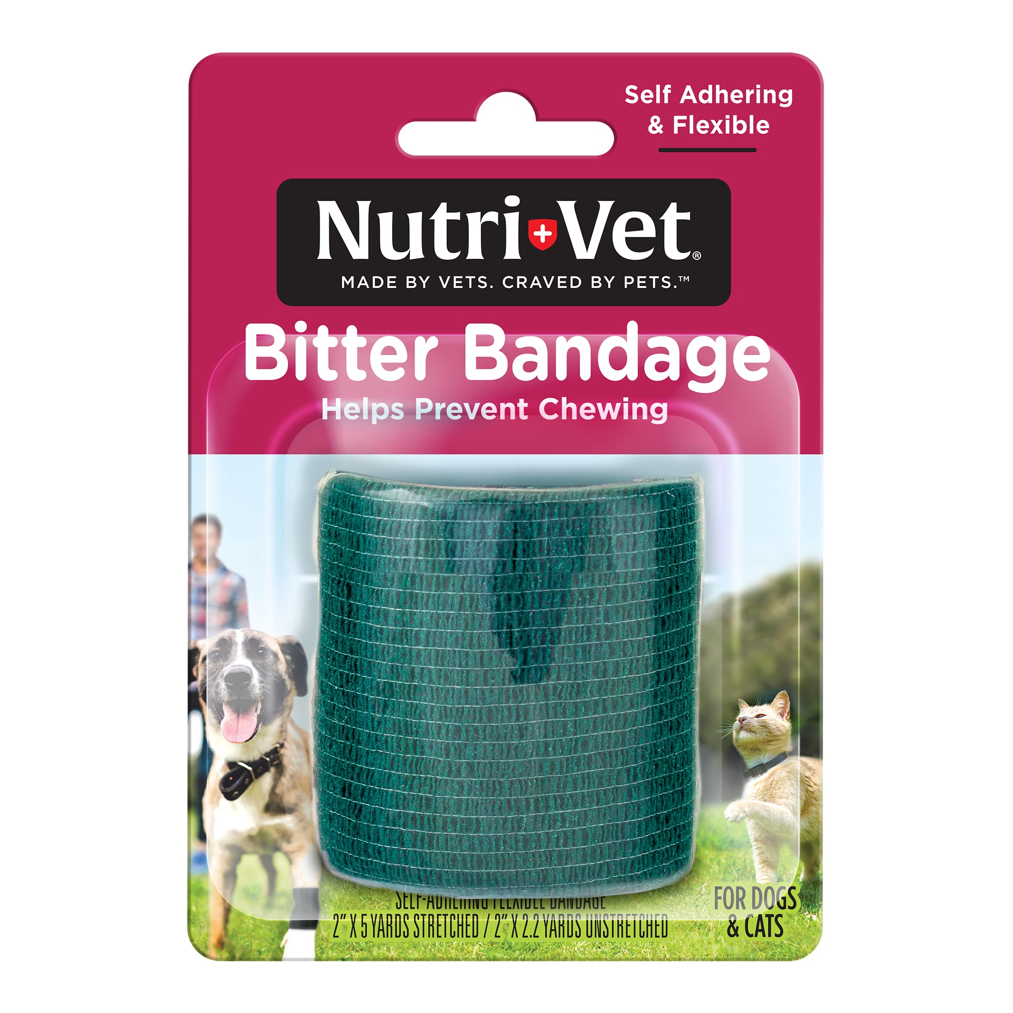 Nutri-Vet Bitter Bandage for Dogs and Cats | Help Prevent Chewing | 2 inches