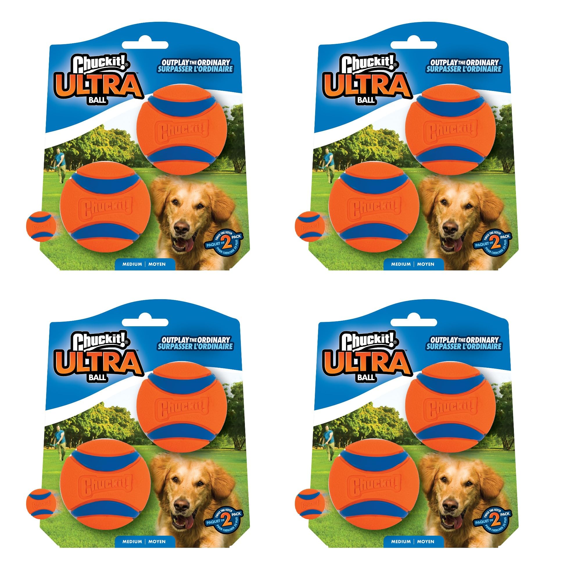 Chuckit! Medium Ultra Ball Bundle, 8 Count