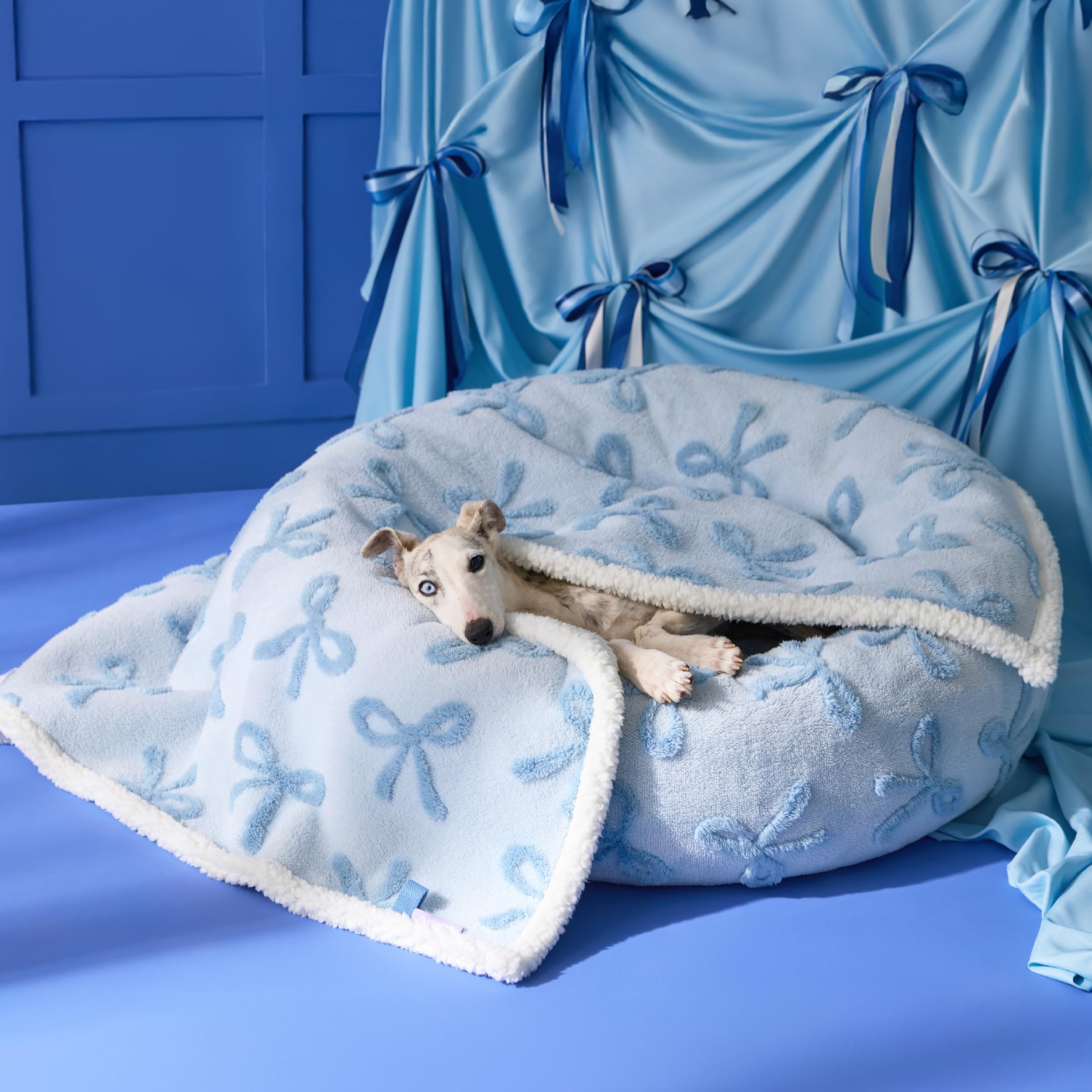 Lesure Waterproof Puppy Blanket For Medium Dogs - Washable Double Sided Dog Blankets With Warm Jacquard Shag And Soft Sherpa Fle