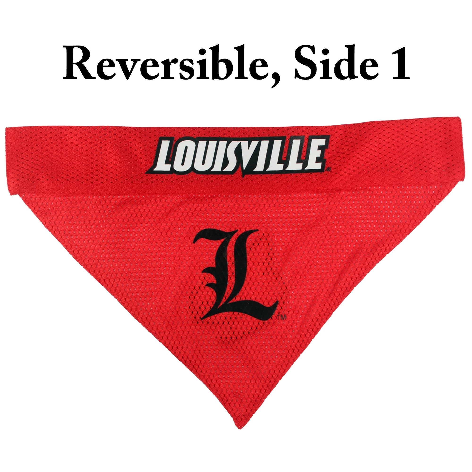 Pets First Collegiate Pet Accessories, Reversible Bandana, Louisville Cardinals, Small/Medium