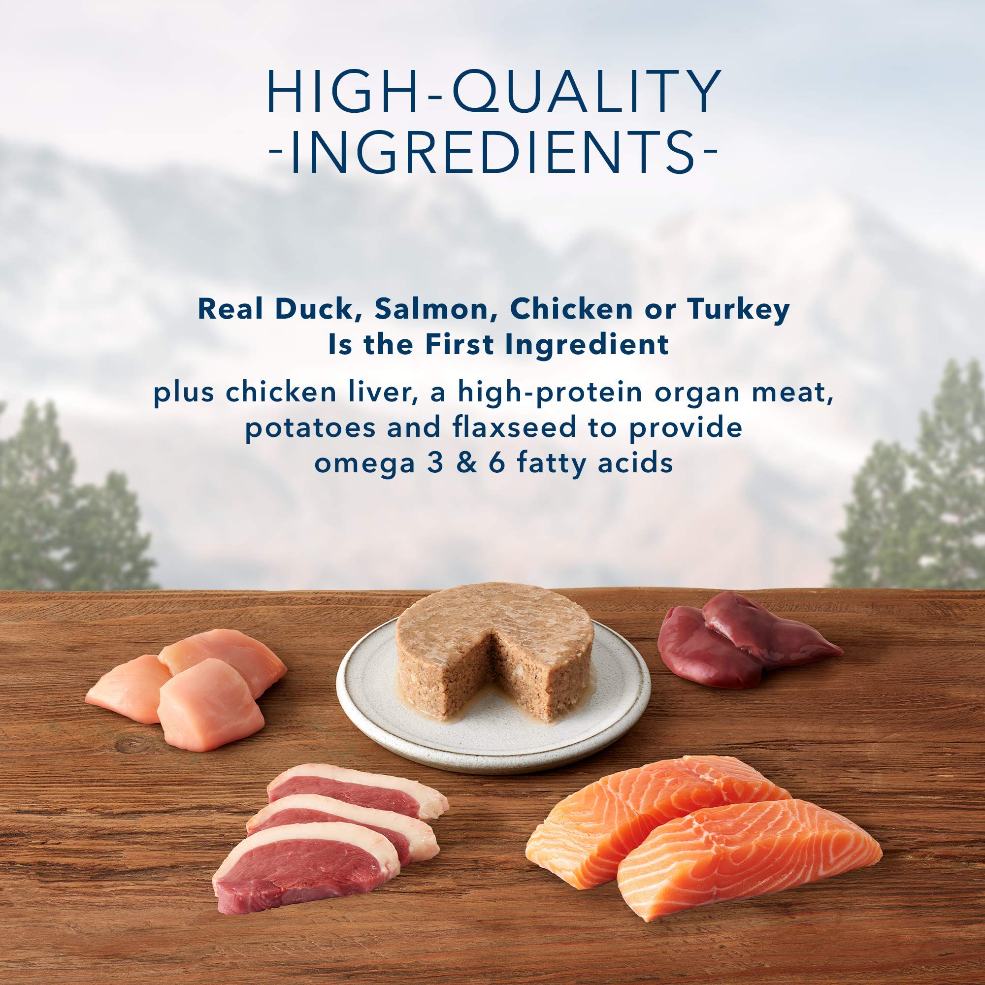Blue Buffalo Wilderness High Protein Grain Free, Natural Adult Pate Wet Cat Food Variety Pack, Chicken, Salmon, Duck, and Turkey