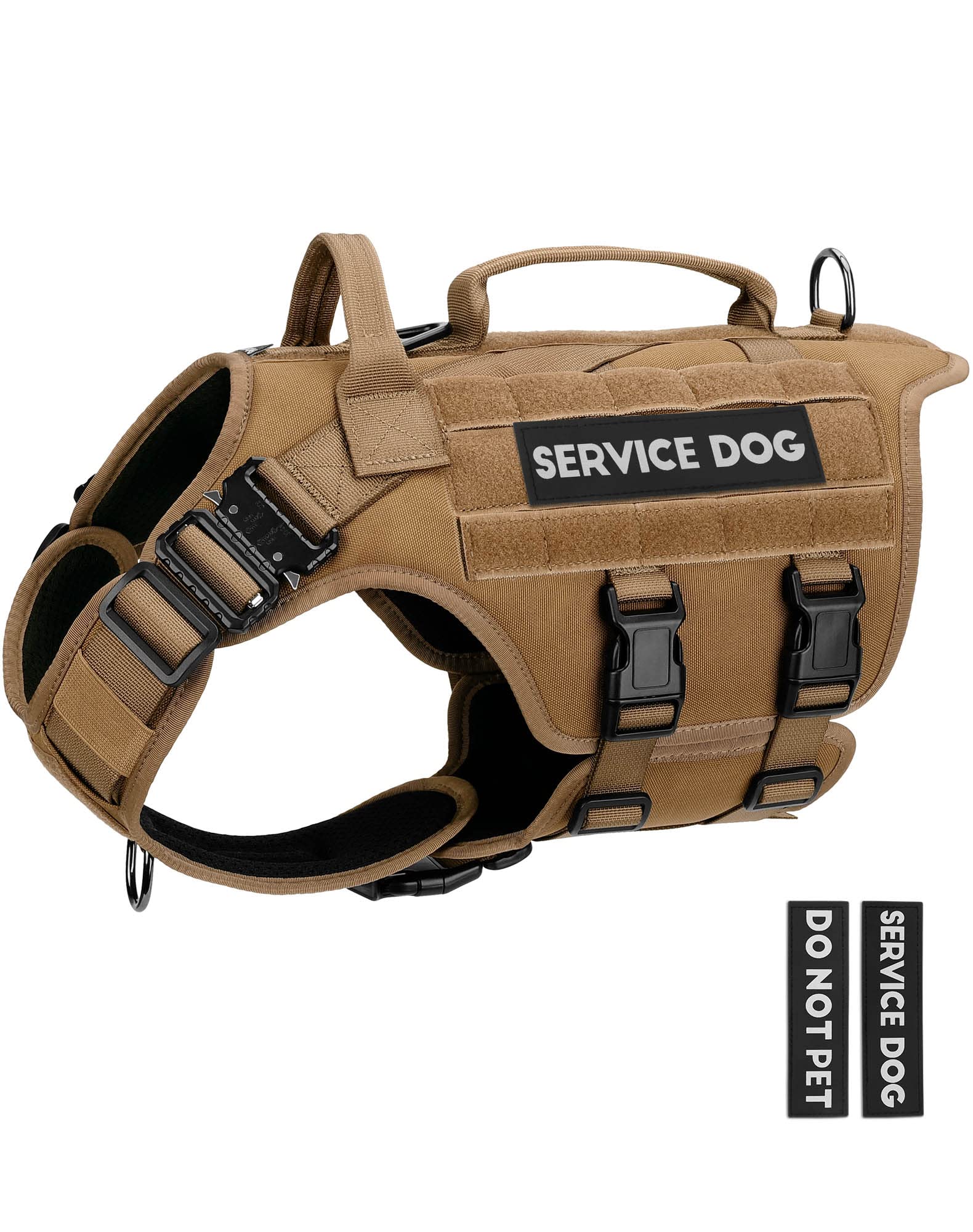 Tactical Dog Harness - Petnanny Dog Harness Service Dog Vest For Large Breed Dog, Hook And Loop Panel For Service Dog Patch, Wor