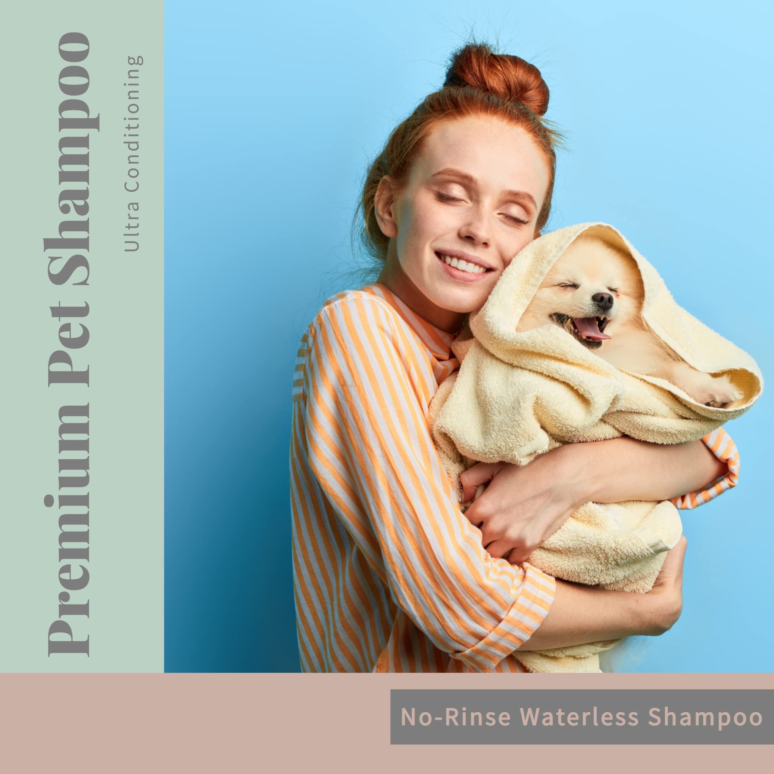 Begley’S Natural No Rinse Waterless Pet Shampoo, Bathless Cleaning, Deodorizing, And Odor Removal For A Shiny, Fresh Smelling Coat - Effective For Dogs, Puppies, And Cats - Fresh Citrus Scent