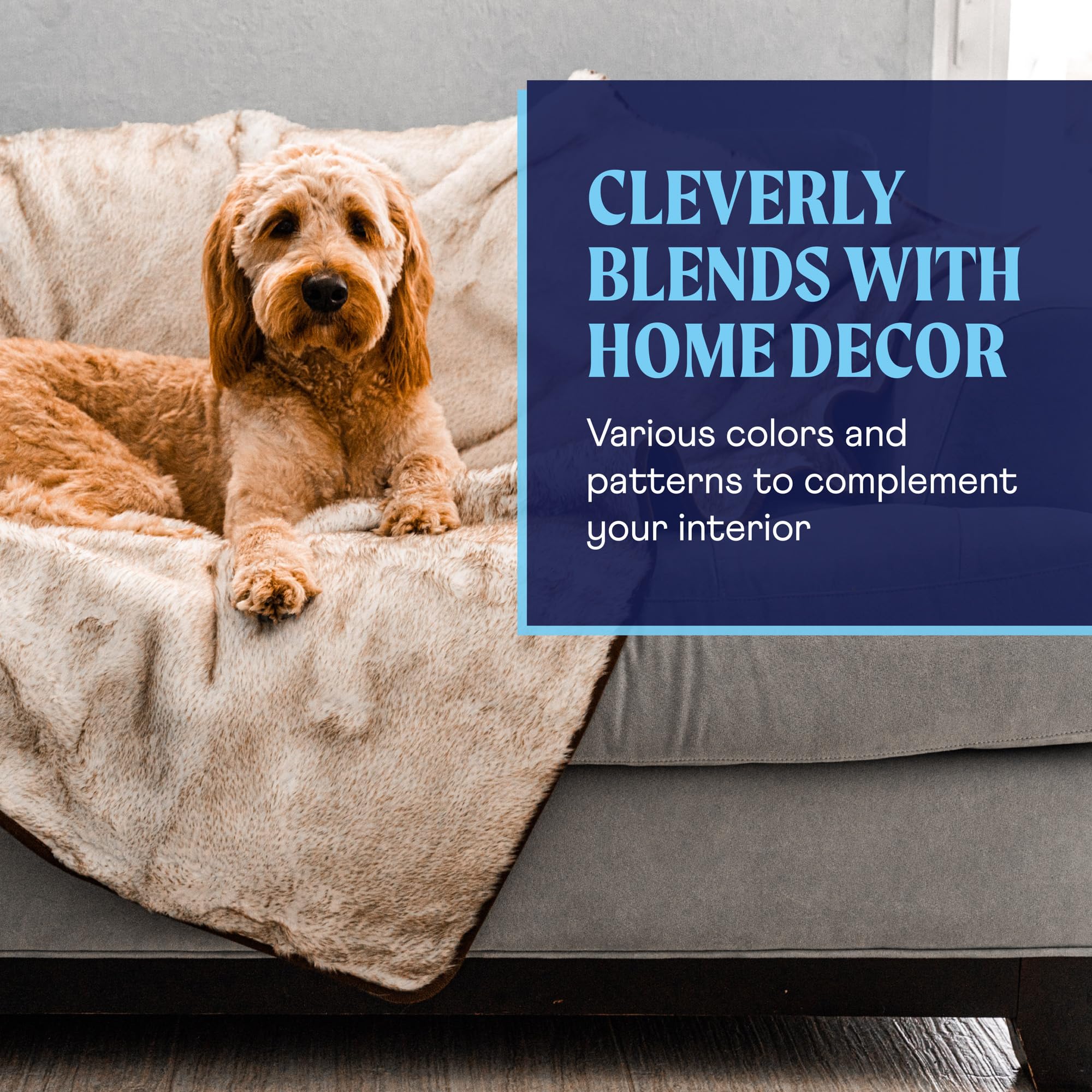 Pupprotector, Short Fur Throw, Soft Plush Waterproof Dog Blanket To Protect Car Seats And Furniture