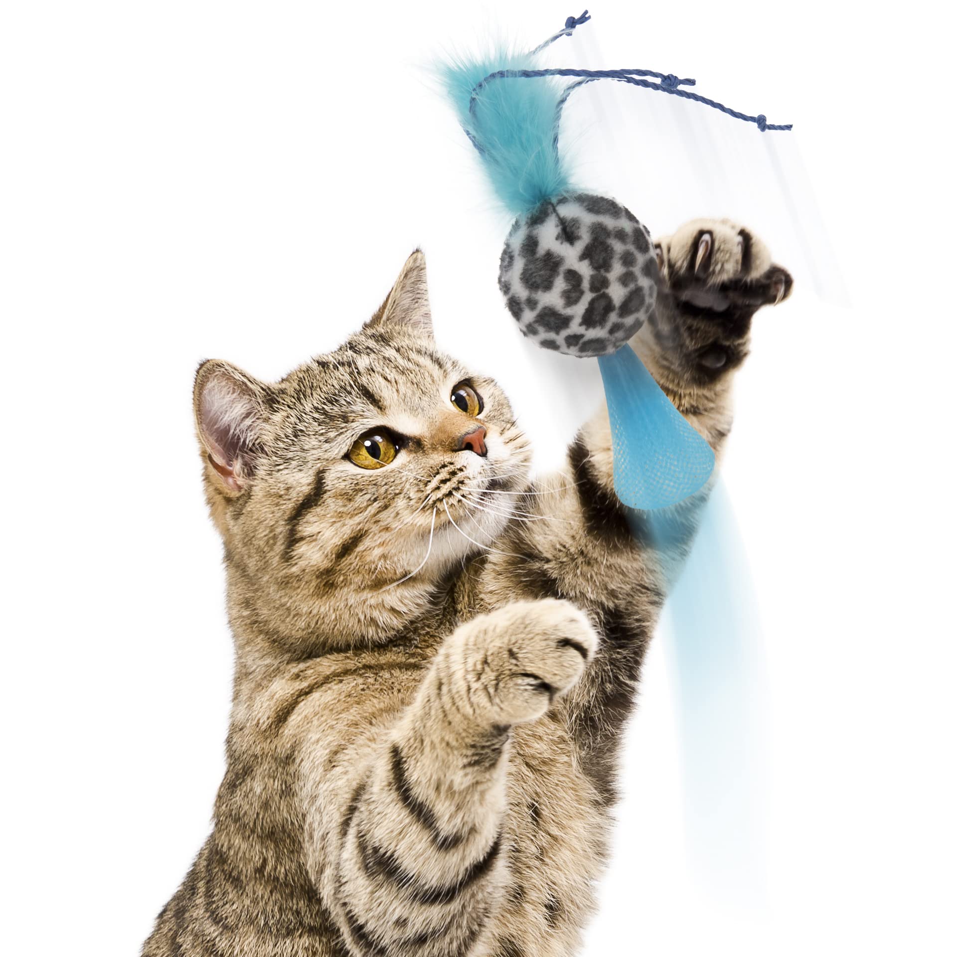 Petlinks Happynip Playful Popper Pop Up Spring Cat Toy - Blue, One Size