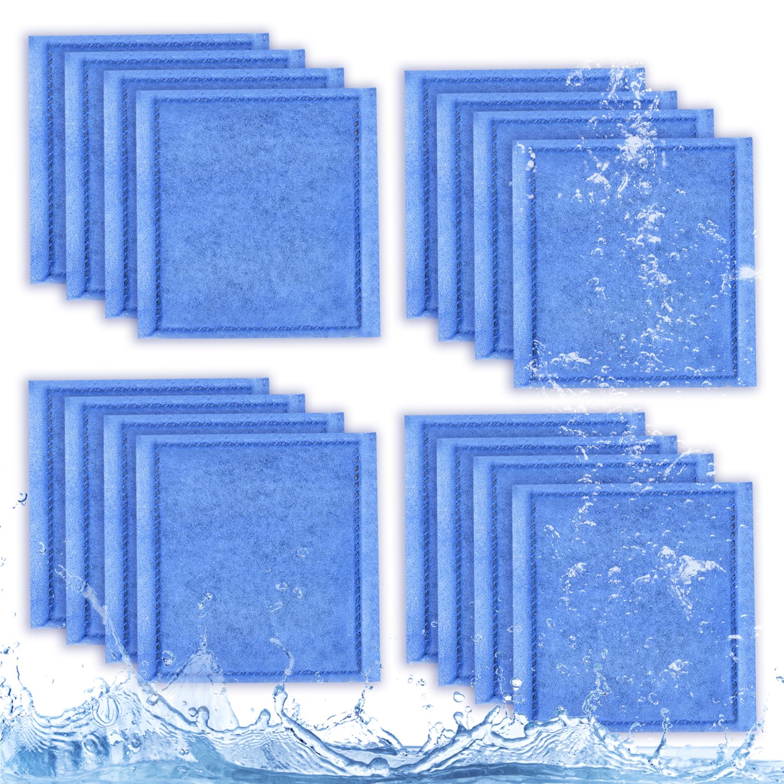 Jiaatga Aquarium Filter Cartridge 16 Pack Rite-Size C & Ez-Change #3 Fish Tank Filter Cartridge Replacement Compatible With Pro 