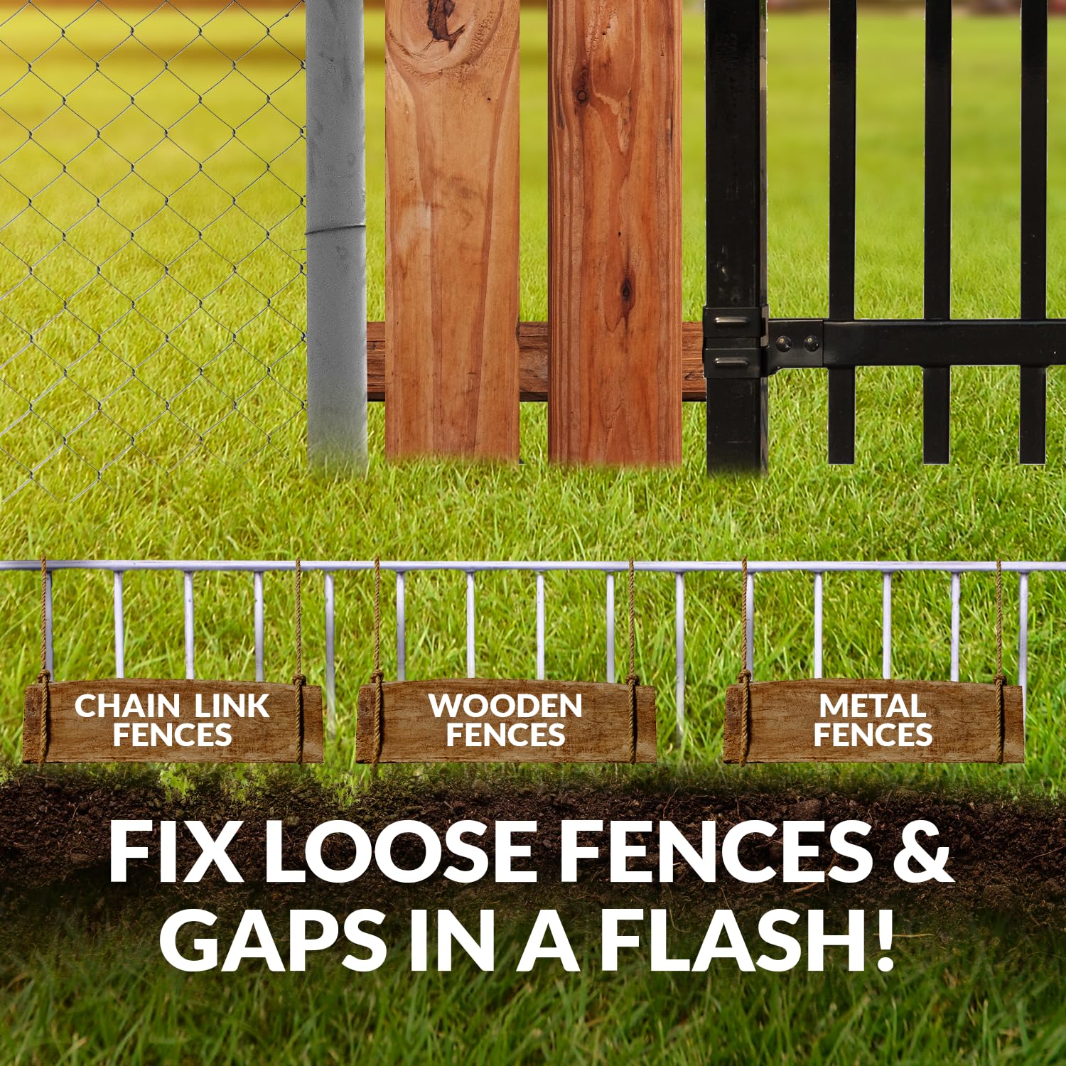 Dig Defence 24 Pack, 32   (L) X 8   (H) Original Animal Barrier Fence - Small/Medium No Dig Fence - Dogs & Rabbits, Durable Outd
