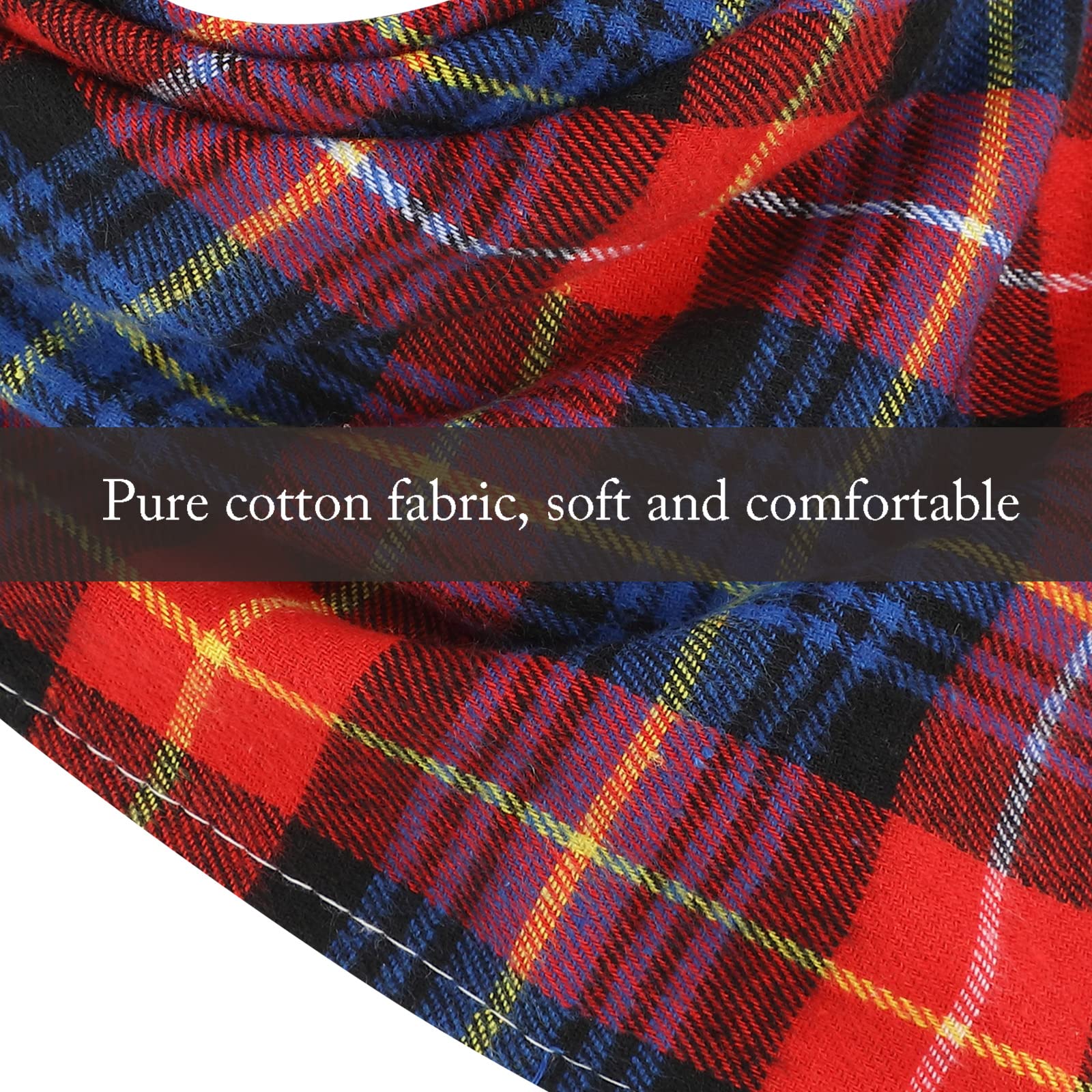 Syhood 12 Piece Dog Bandanas Plaid Dog Scarf Pet Triangle Bibs Adjustable Accessories Bulk Kerchief Buffalo Plaid Bandanas Decor For Small Or Medium Cat Dog Pet (Lattice Graphic)