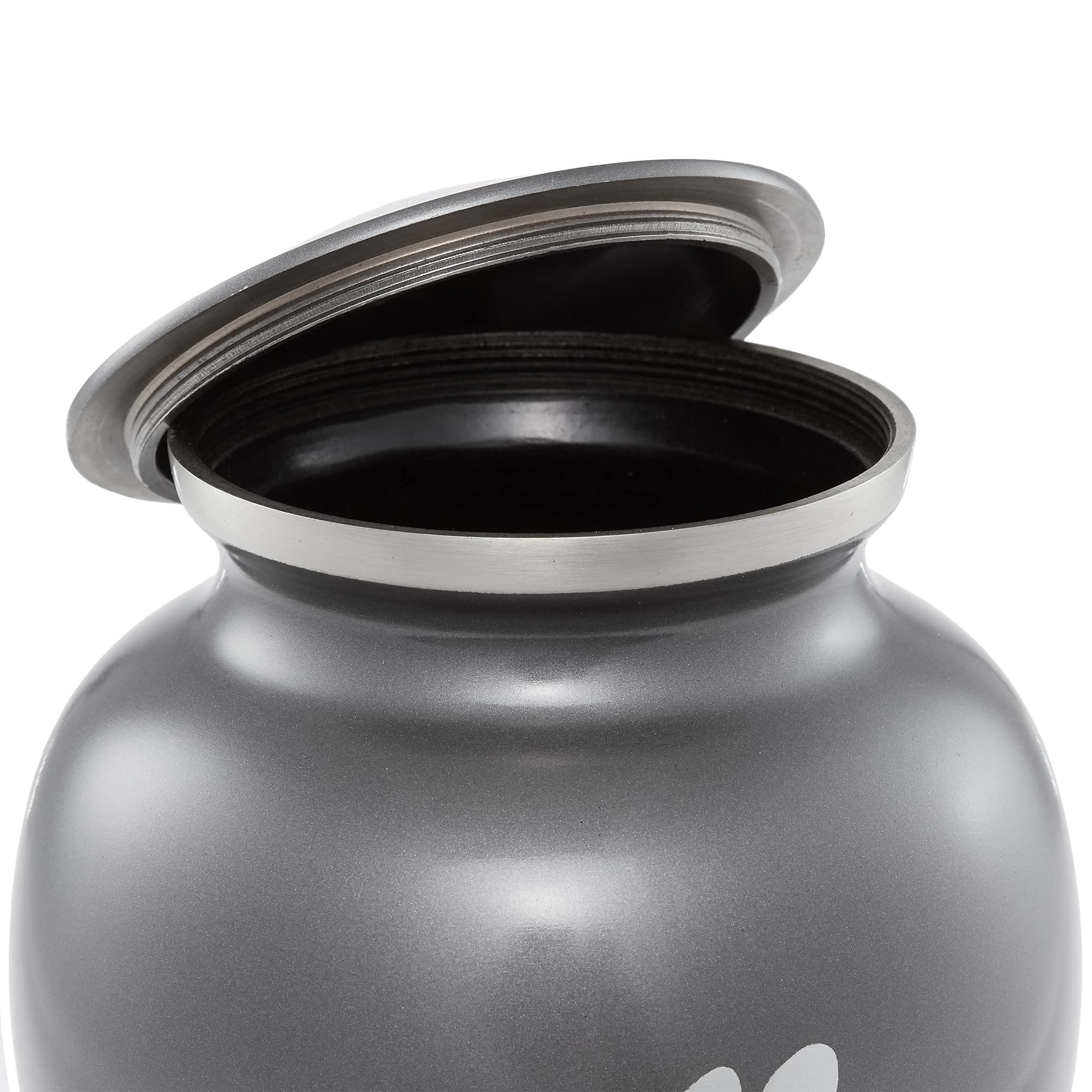 Reminded Pet Cremation Urns for Dog and Cat Ashes, Memorial Paw Print Urn - Large Up to 110 Pounds Gray