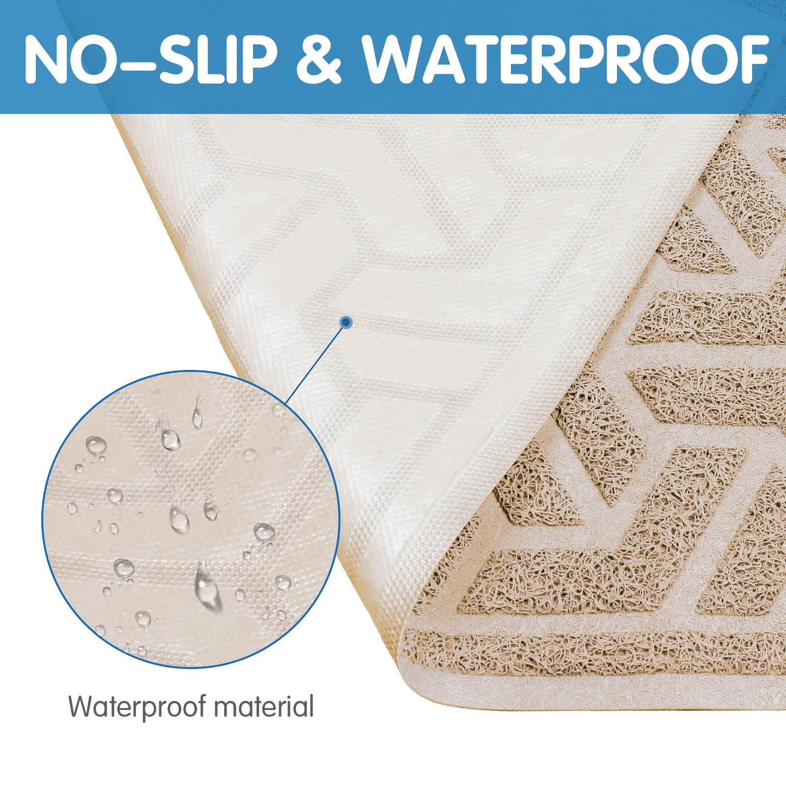 Upsky Cat Litter Mat, Soft Mat Large 35'' X 24'' Scatter Control, Waterproof Extra Large Litter Box Carpet