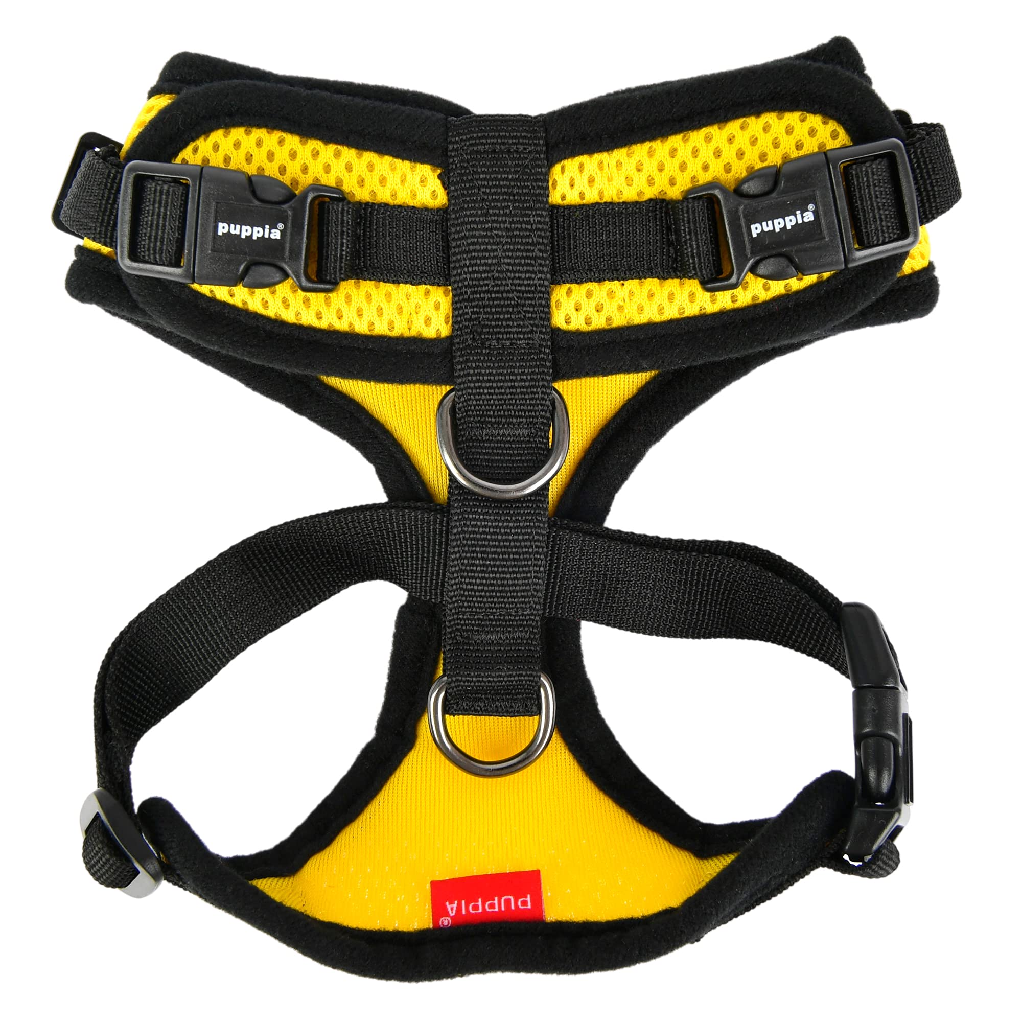 Puppia Ritefit Dog Harness Mesh Over-The-Head All Season No Pull No Choke Walking Training Adjustable Neck & Chest For Small & Medium Dog - Yellow - Small