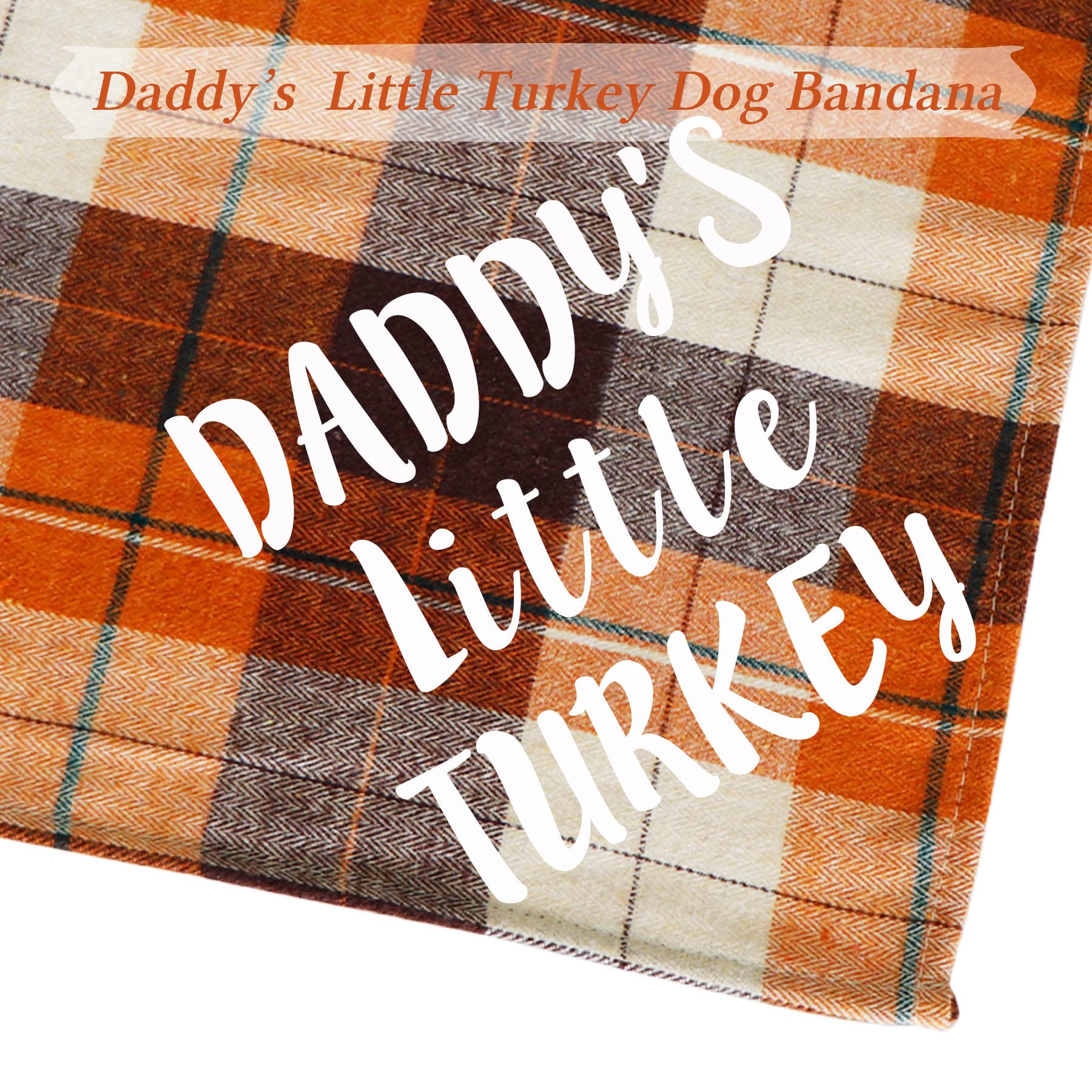Stmk Holiday Plaid Dog Bandanas, 2 Pack Halloween Thanksgiving Day Daddy’S Little Turkey Mamas Little Pumpkin Dog Bandana Scarf For Halloween Thanksgiving Day Dog Puppy Costume (Holiday Style)