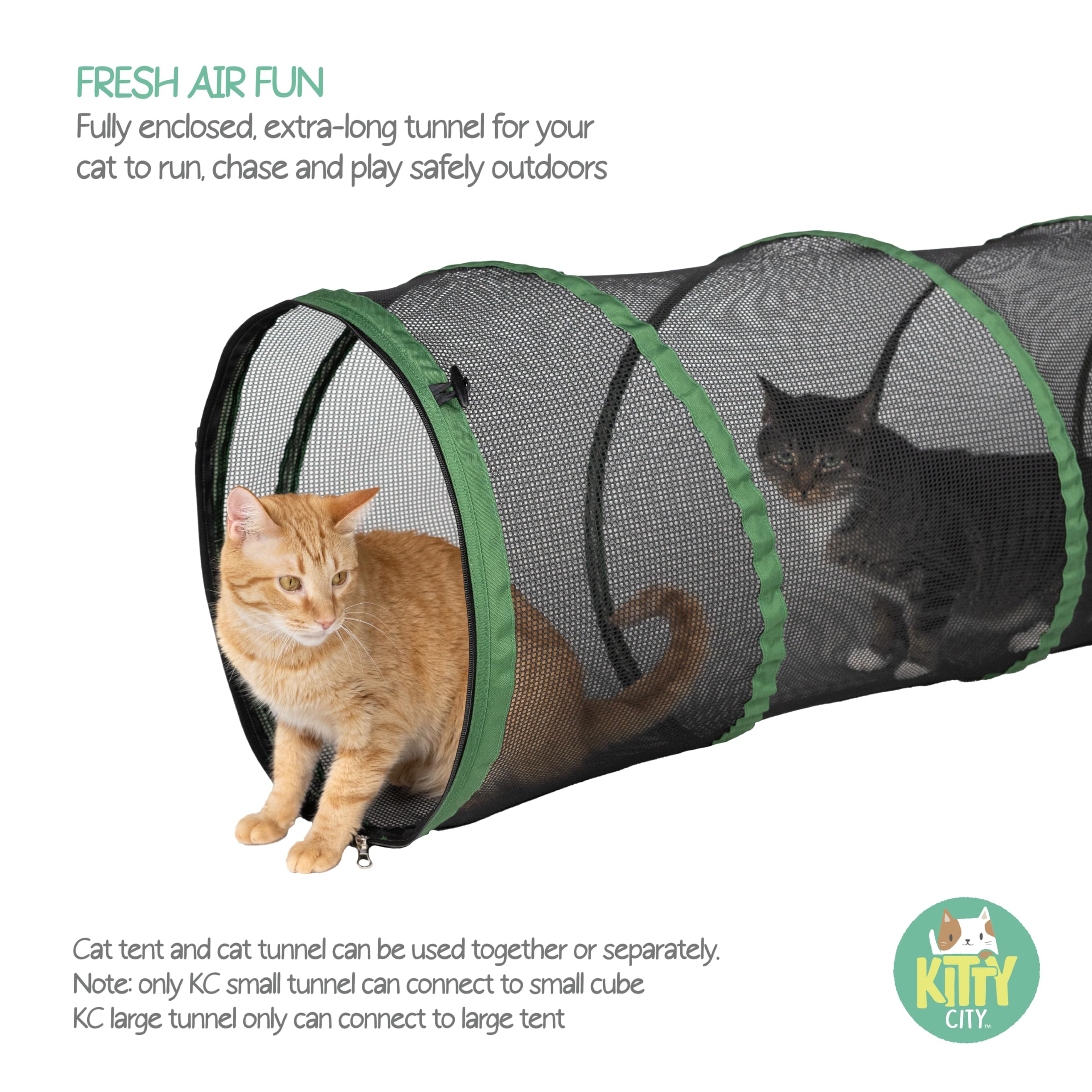 Kitty City Outdoor Catio Furniture And Play Kits For Cats, 10' Tunnel/Large