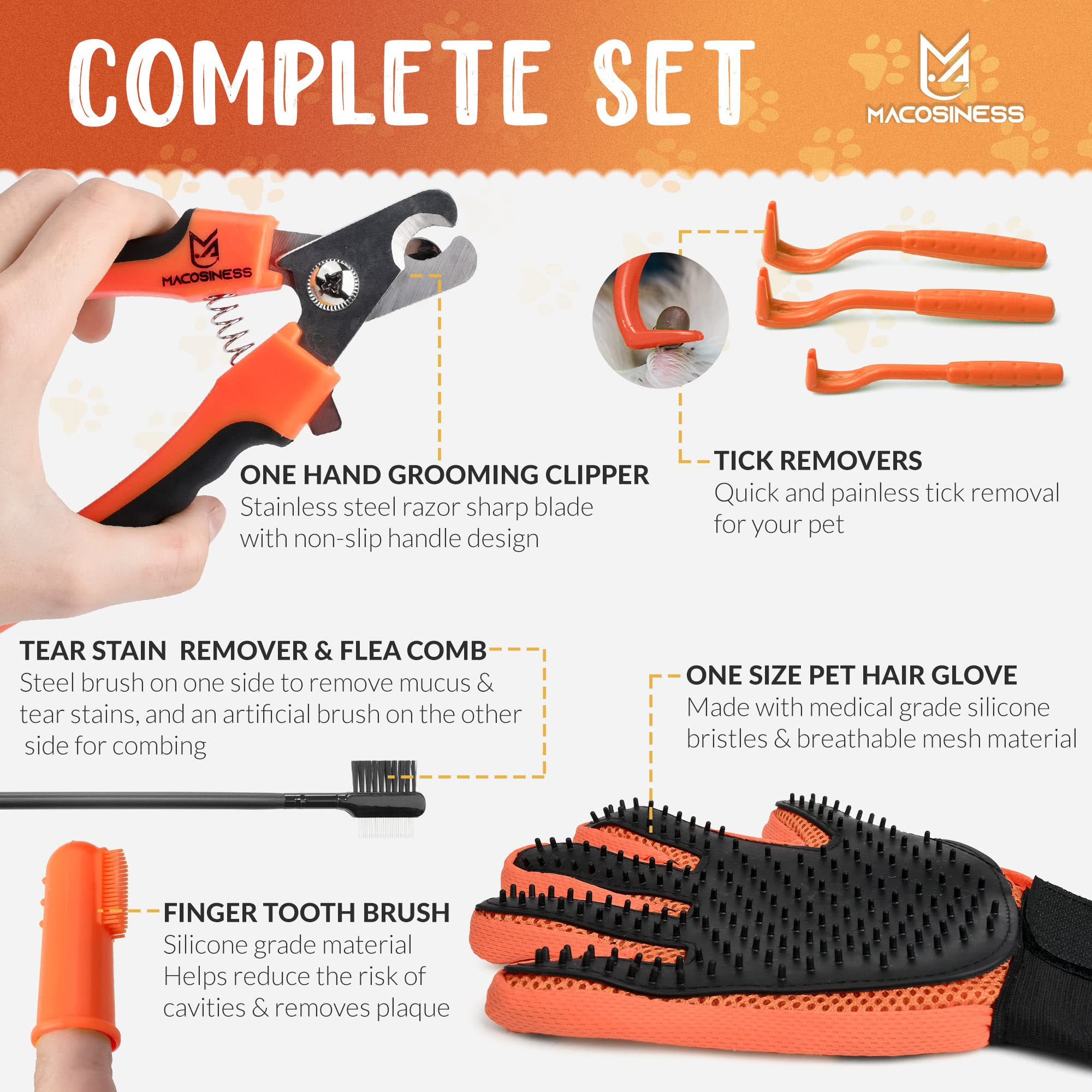 Pet Grooming Hammock For Nail Trimming - Complete Groomers Helper Set For Pet - Dog Grooming Hammock With Hook - Cat Nail Clippe